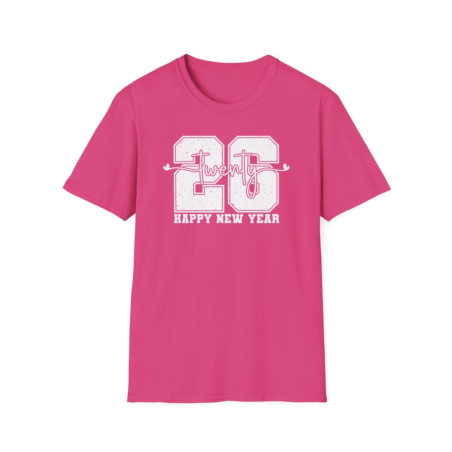 Happy New Year 2026 T-Shirt – Distressed Varsity 26 Twenty New Year Shirt, Retro College Style NYE Tee, New Year’s Eve Party Graphic Top