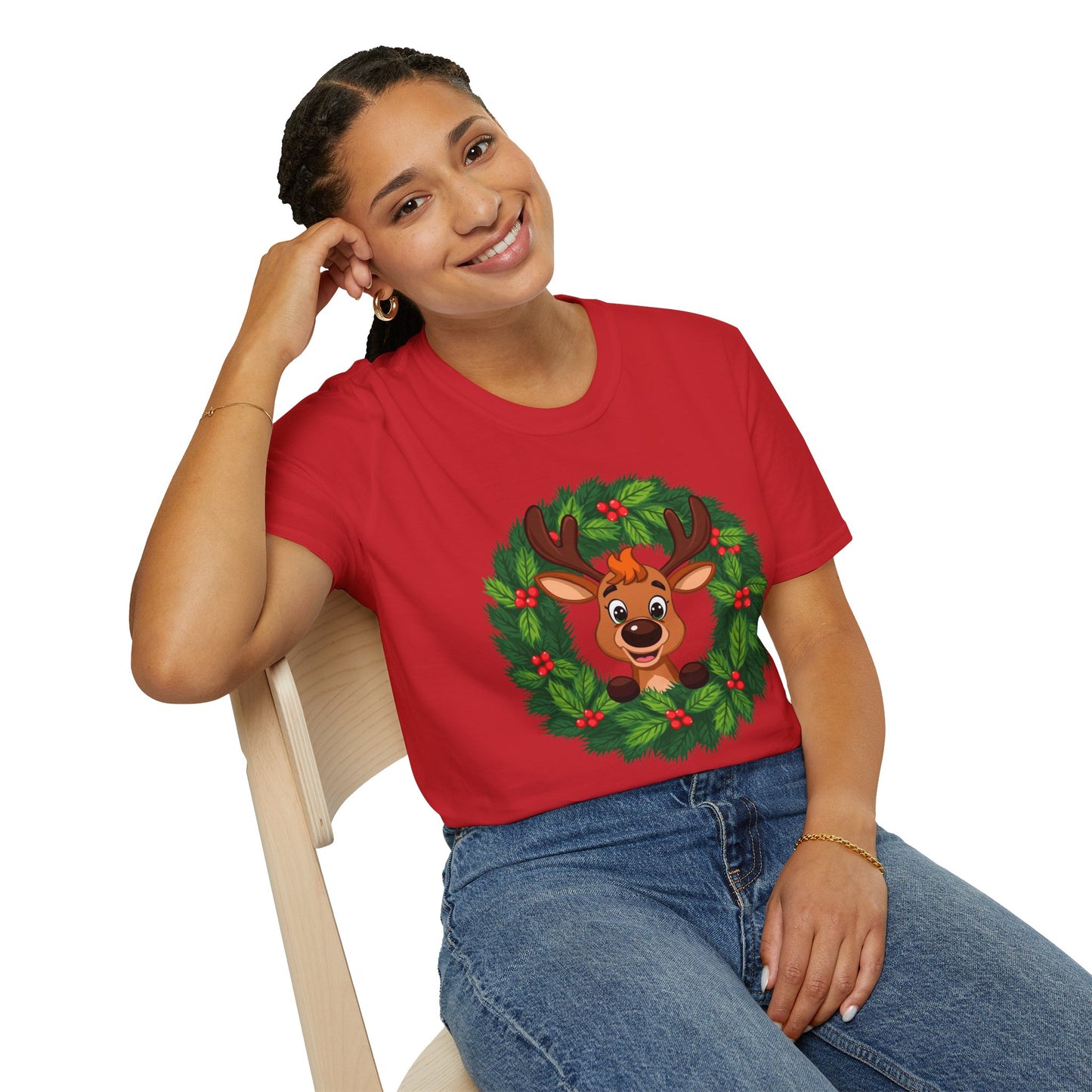 Reindeer in the Wreath Shirt, Family Christmas Shirts, Christmas T Shirt, Holiday Shirt, Cute Xmas Shirt for the family, Holiday Gift
