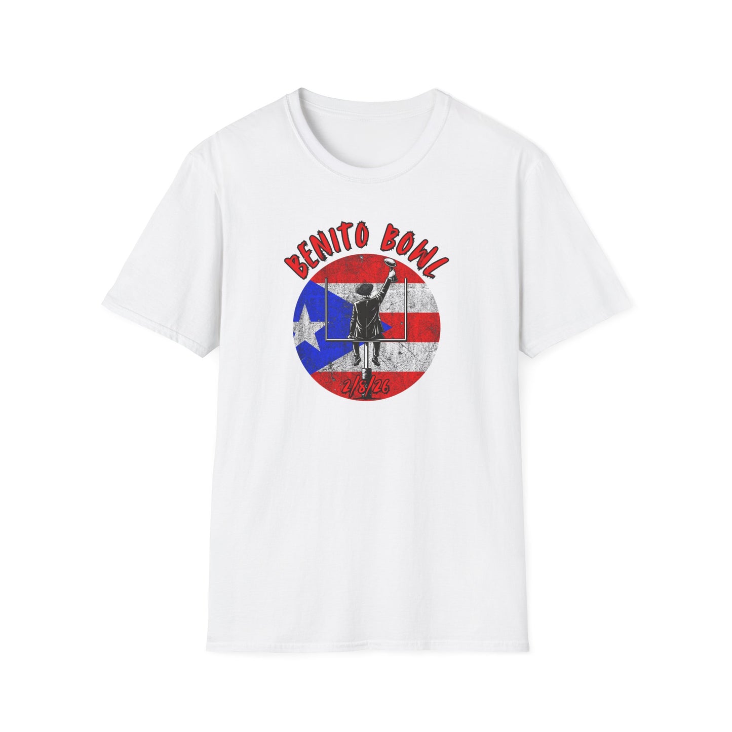 Benito Bowl 2/8/26 T-Shirt – Puerto Rico Heritage Tee, Boricua Pride Football Fan Shirt