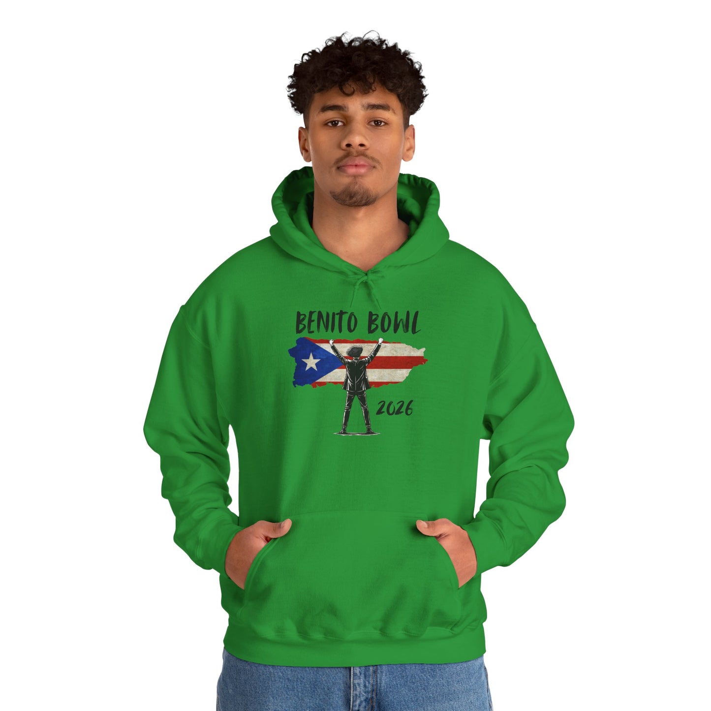 Benito Bowl 2026 PR Flag Hoodie, Benito Bowl, Football Fan Gift, Puerto Rico Boricua Heritage Culture Pride Hoodie