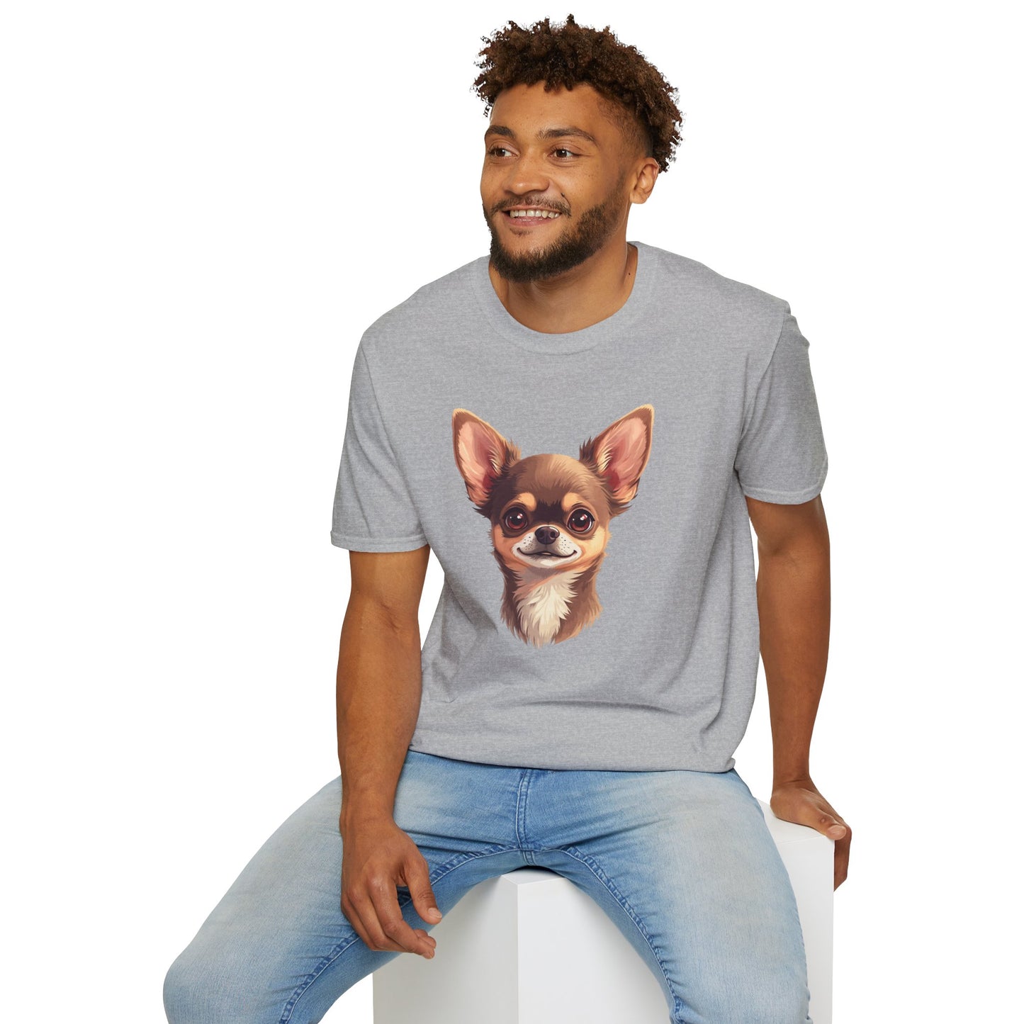 Chihuahua Dog Portrait Shirt – Chihuahua Dog Lover Gift, Cute Dog Mom Tee, Dog Dad Shirt, Pet Breed Apparel