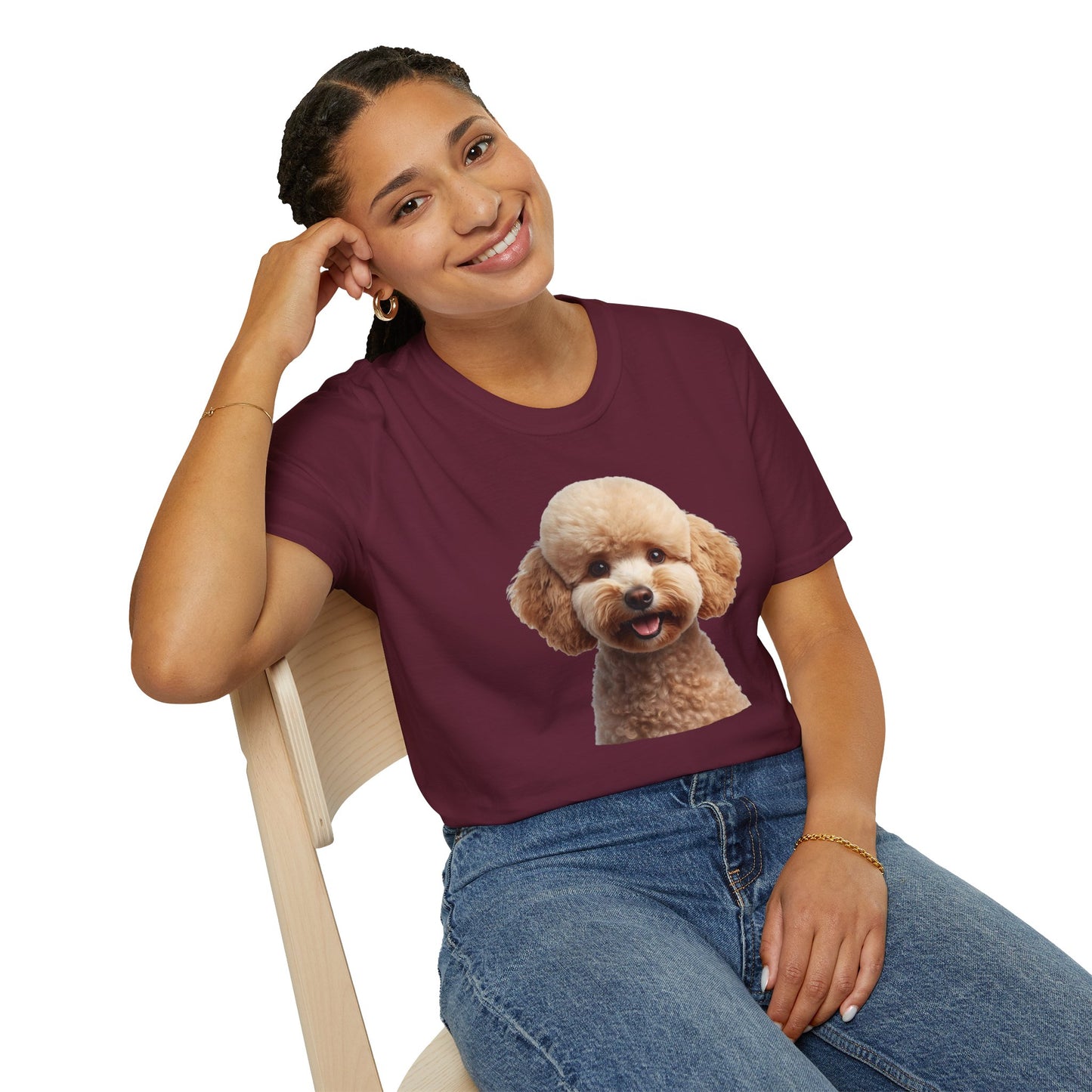 Poodle Dog Portrait Shirt – Poodle Dog Lover Gift, Cute Dog Mom Tee, Dog Dad Shirt, Pet Breed Apparel