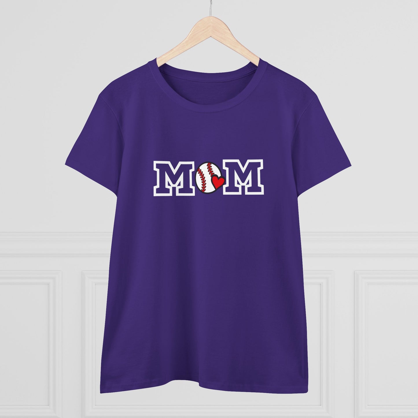Baseball Mom Shirt, Sports Mom Gift, Cotton T-Shirt, Baseball Fan Apparel, Mother's Day Tee, Mom loves Baseball, Sports Mom
