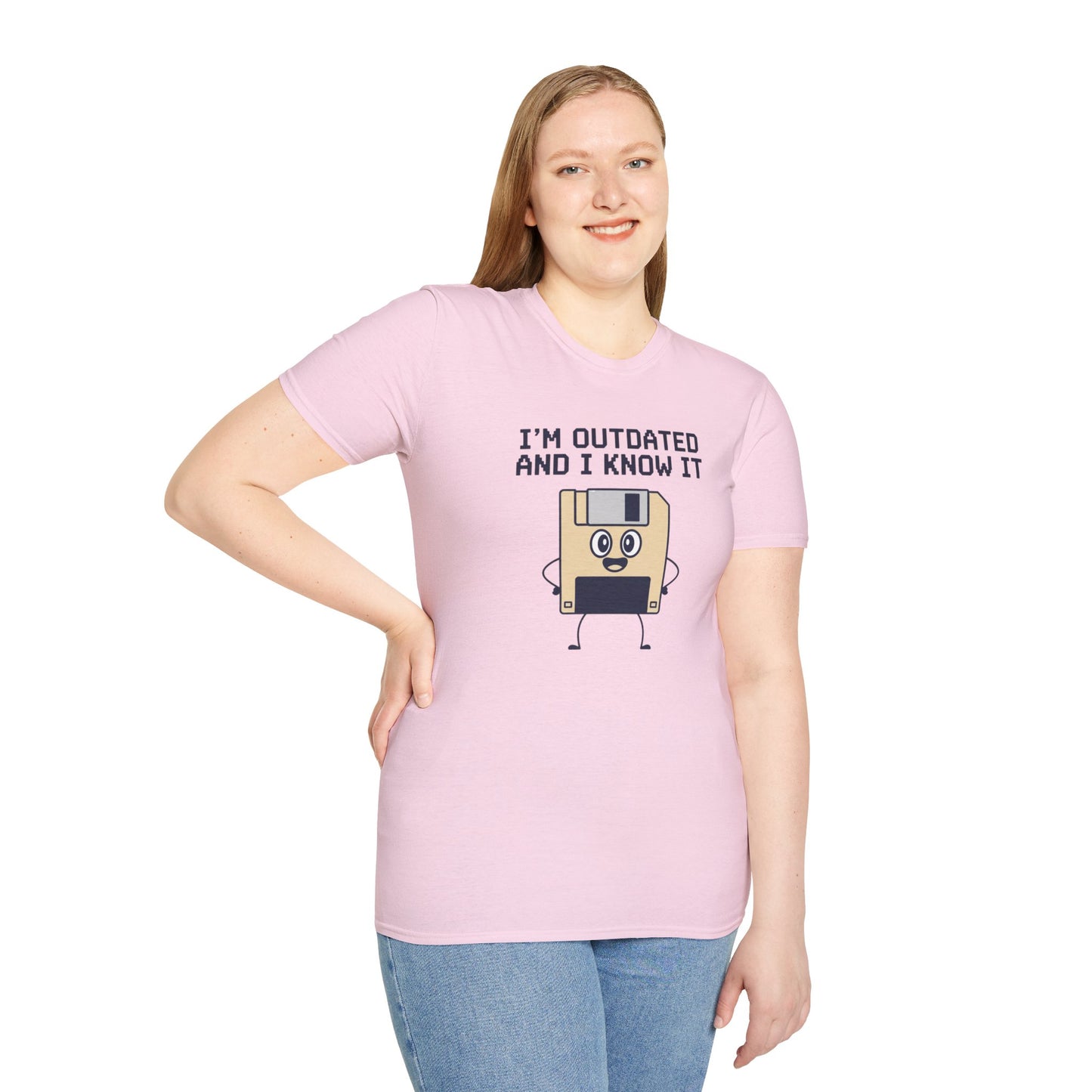 Funny Floppy Disk Shirt, Im Outdated and I Know It Tee, Retro Tech Shirt, Computer Nerd Gift, Geek Unisex T Shirt
