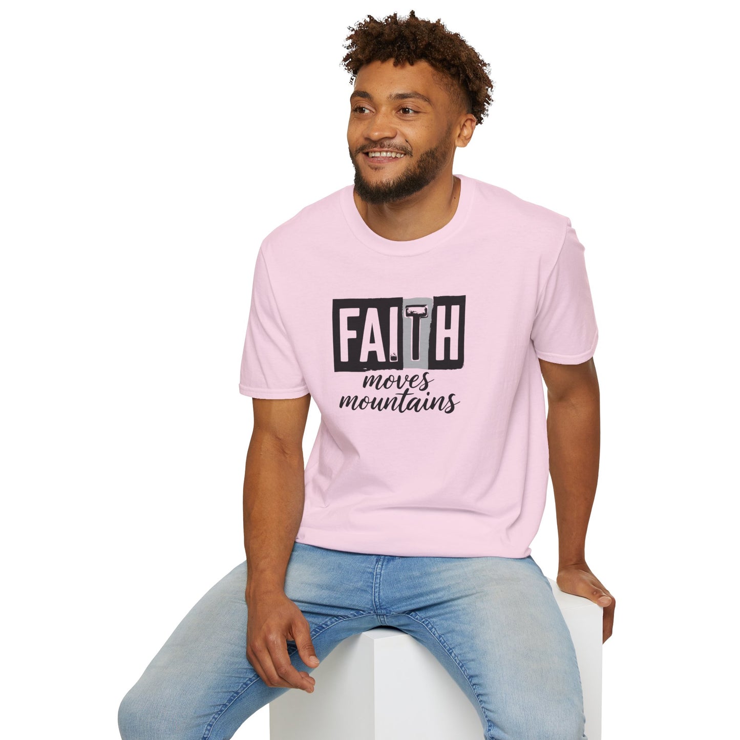 Faith Moves Mountains T-Shirt – Inspirational Christian Shirt, Bible Verse Faith Tee, Motivational Religious Apparel