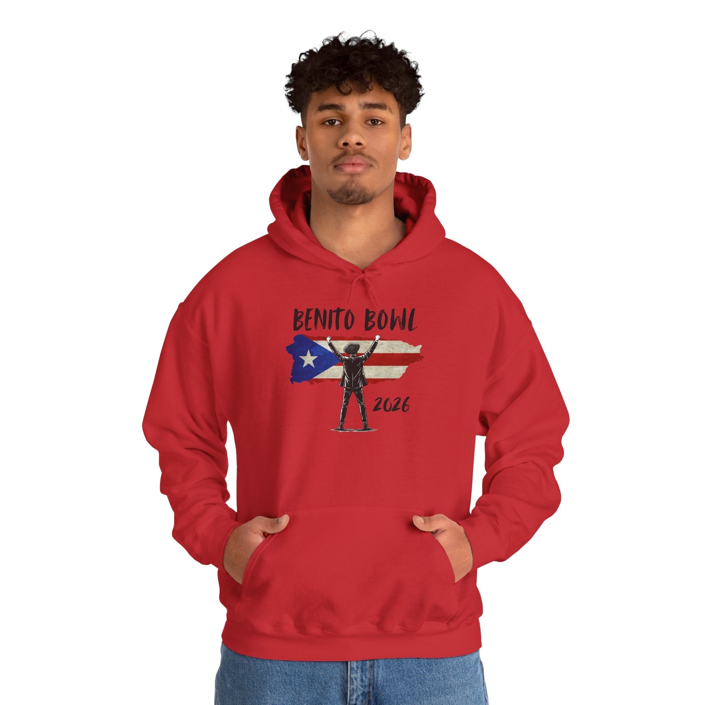 Benito Bowl 2026 PR Flag Hoodie, Benito Bowl, Football Fan Gift, Puerto Rico Boricua Heritage Culture Pride Hoodie