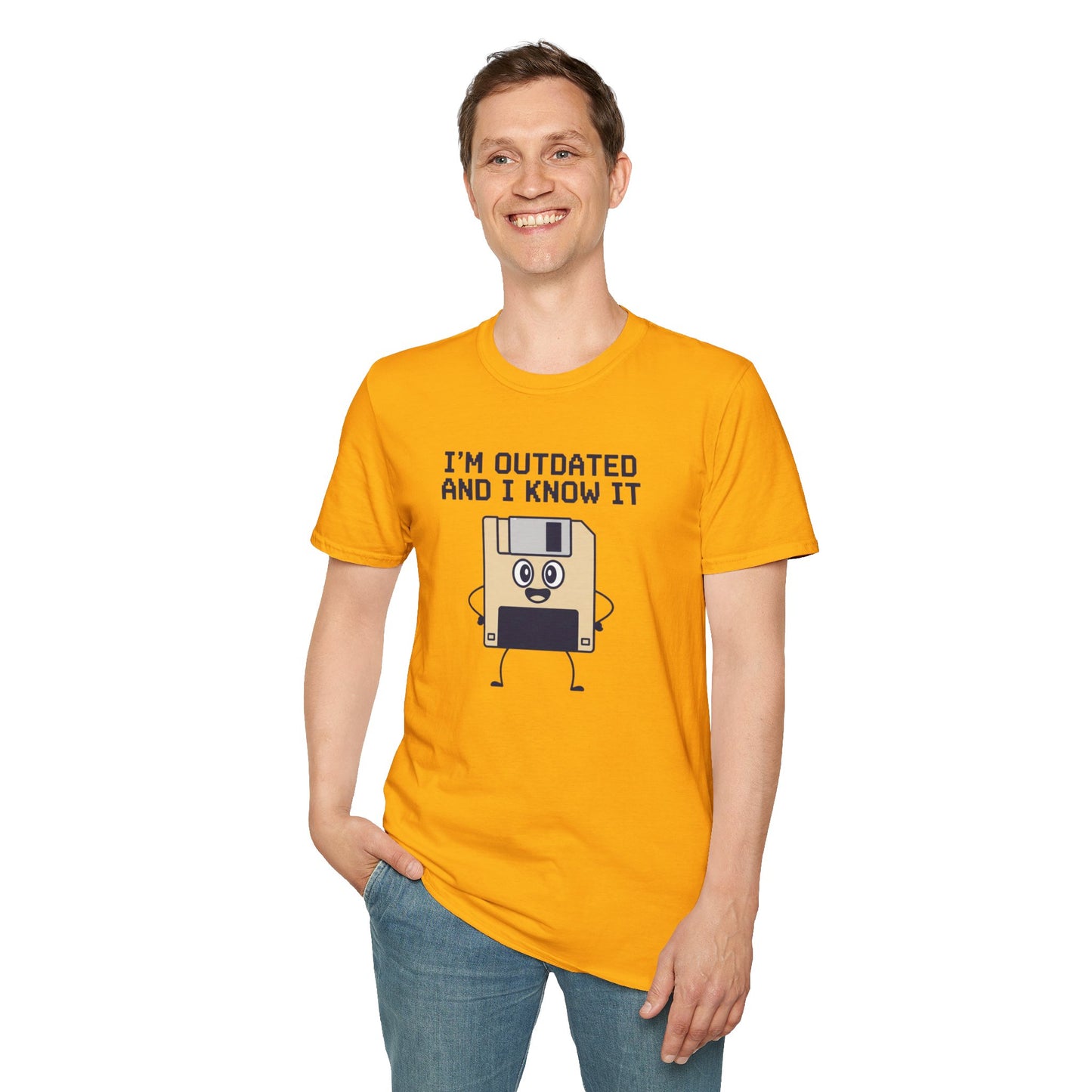 Funny Floppy Disk Shirt, Im Outdated and I Know It Tee, Retro Tech Shirt, Computer Nerd Gift, Geek Unisex T Shirt