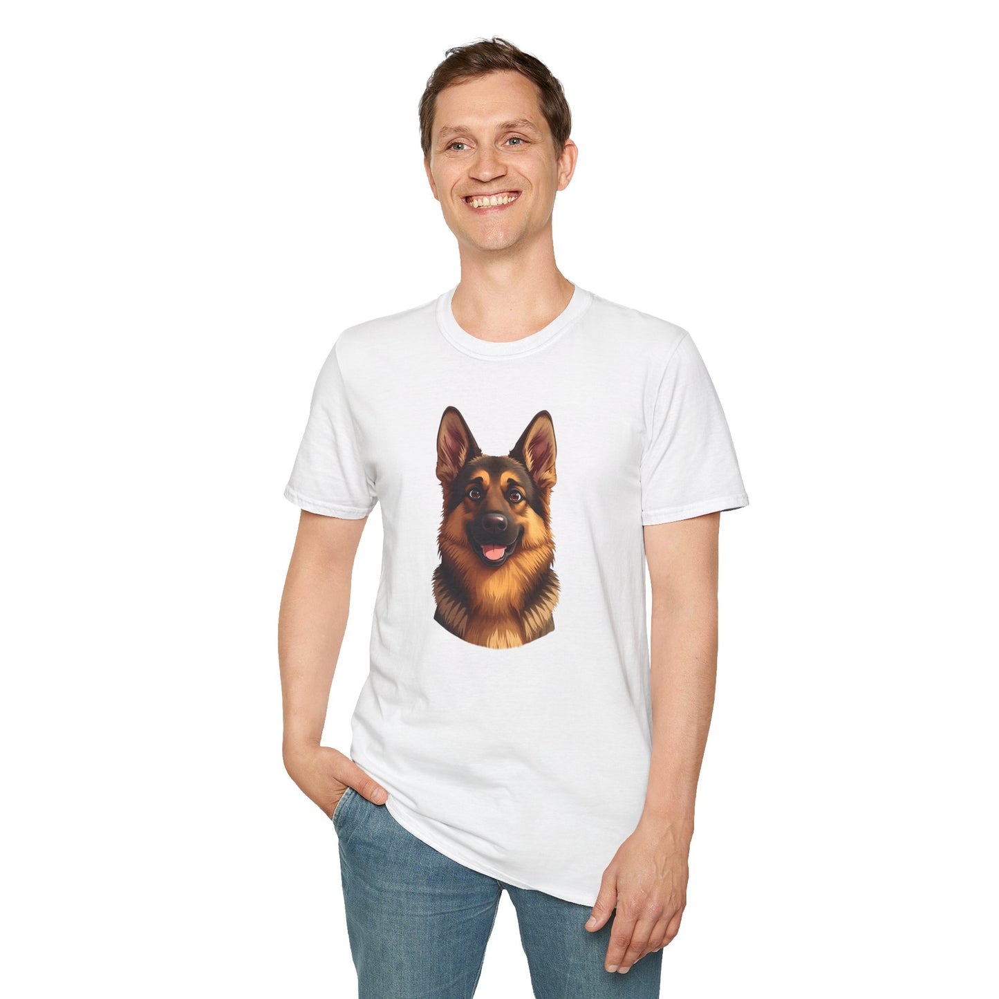 German Shepherd Dog Portrait Shirt – German Shepherd Dog Lover Gift, Cute Dog Mom Tee, Dog Dad Shirt, Pet Breed Apparel
