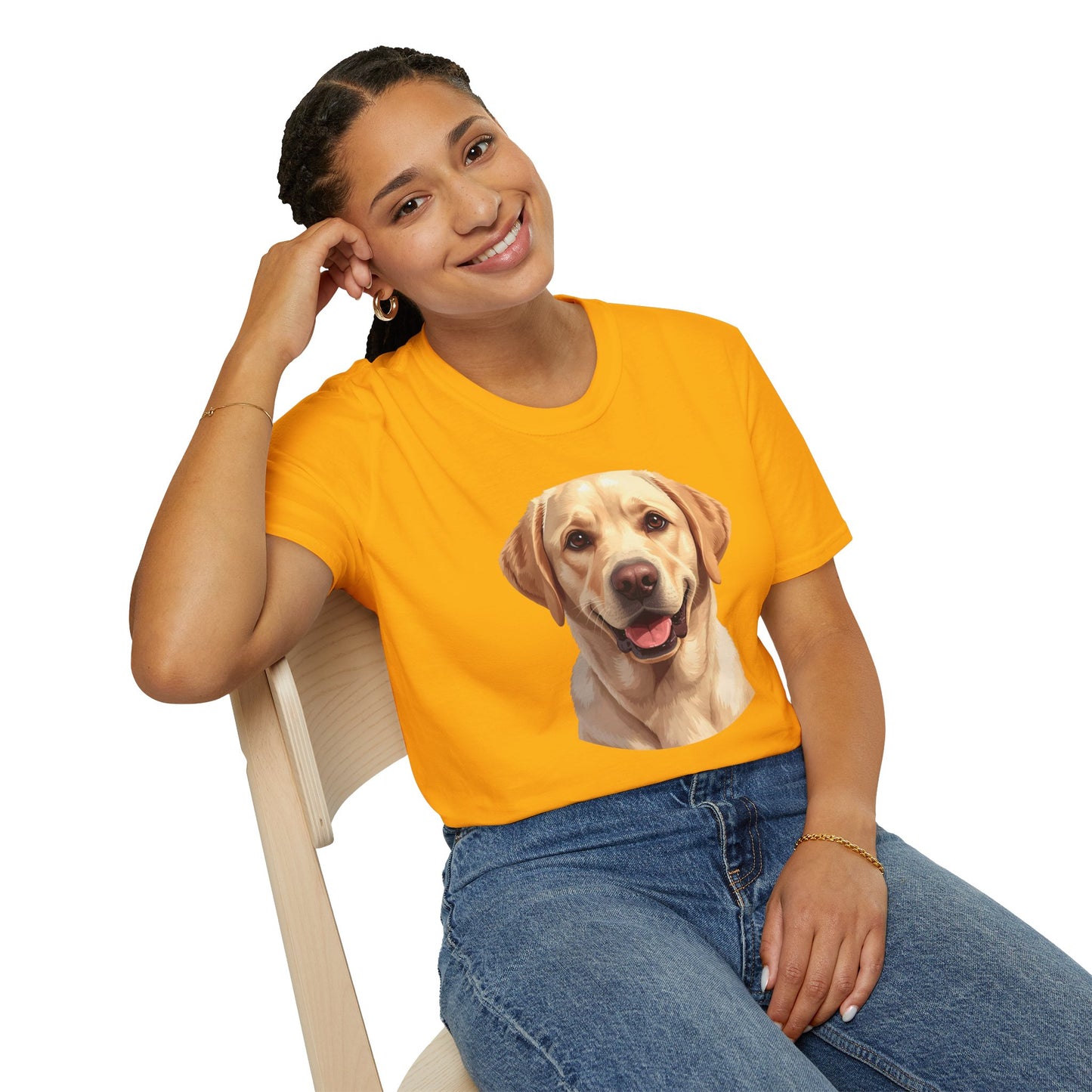 Labrador Retriever Dog Portrait Shirt – Lab Dog Lover Gift, Cute Dog Mom Tee, Dog Dad Shirt, Pet Breed Apparel