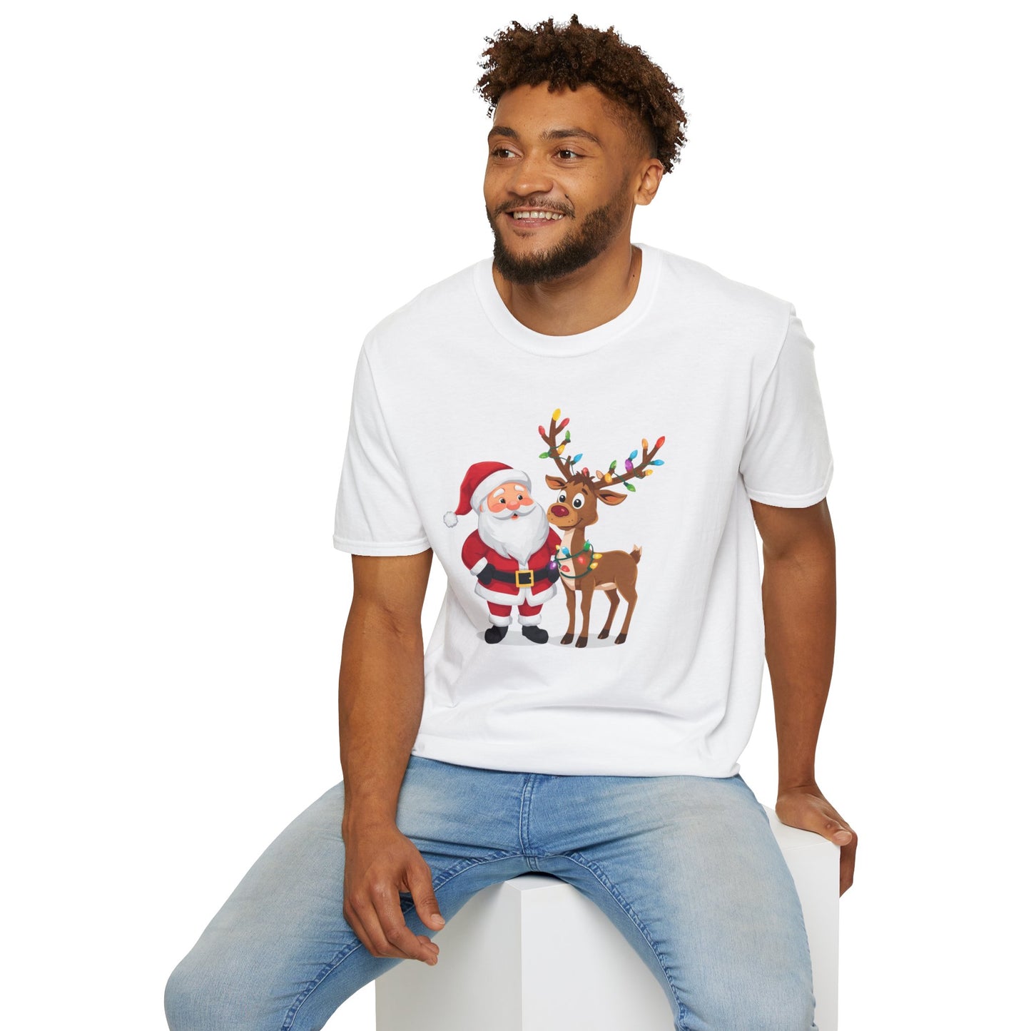 Santa and Rudolph Shirt, Family Christmas Shirts, Christmas T Shirt, Holiday Shirt, Cute Xmas Shirt for the family, Holiday Gift