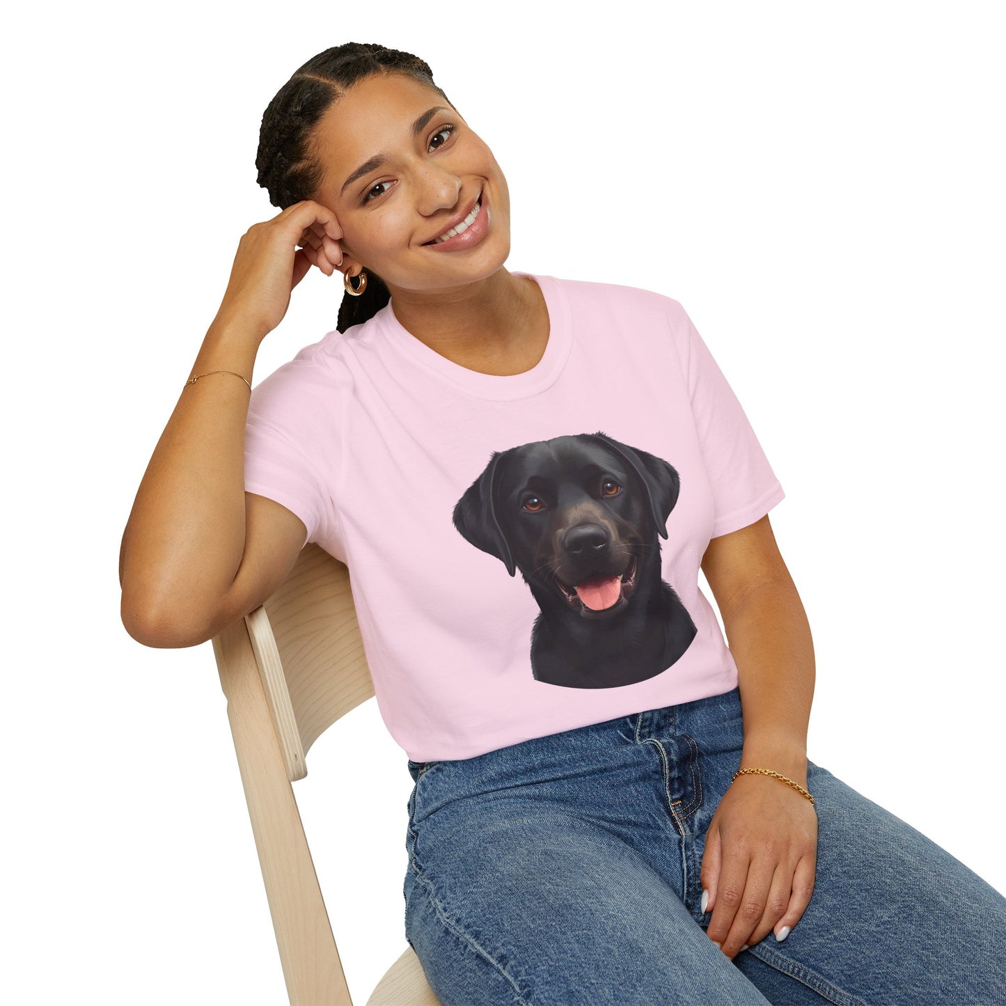 Labrador Retriever Dog Portrait Shirt – Black Lab Dog Lover Gift, Cute Dog Mom Tee, Dog Dad Shirt, Pet Breed Apparel