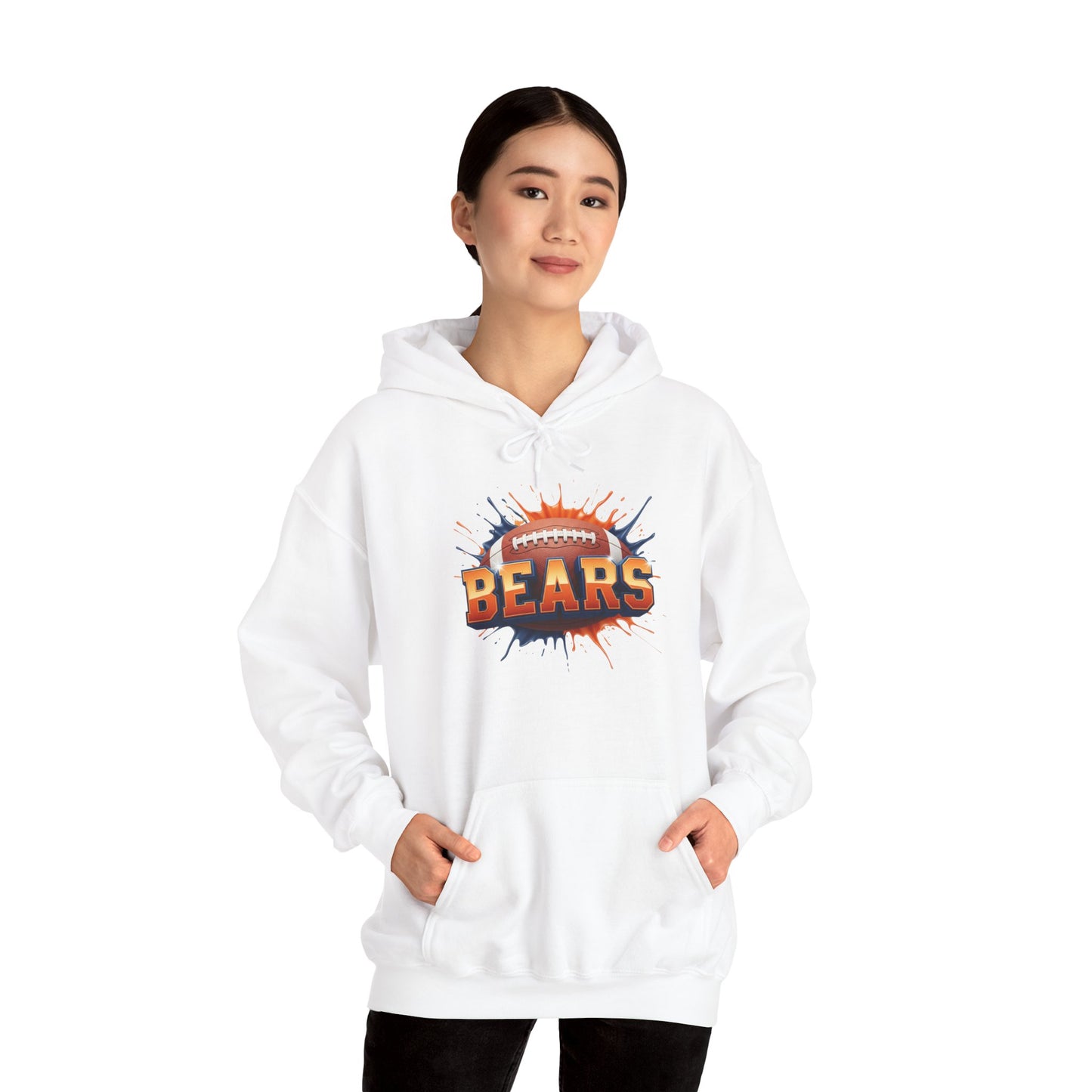 Chicago Football Hoodie, Chicago Team Hoodie, Football Gift for Chicago Fans, Game Day Sports Fan Apparel, Football Fan Gift