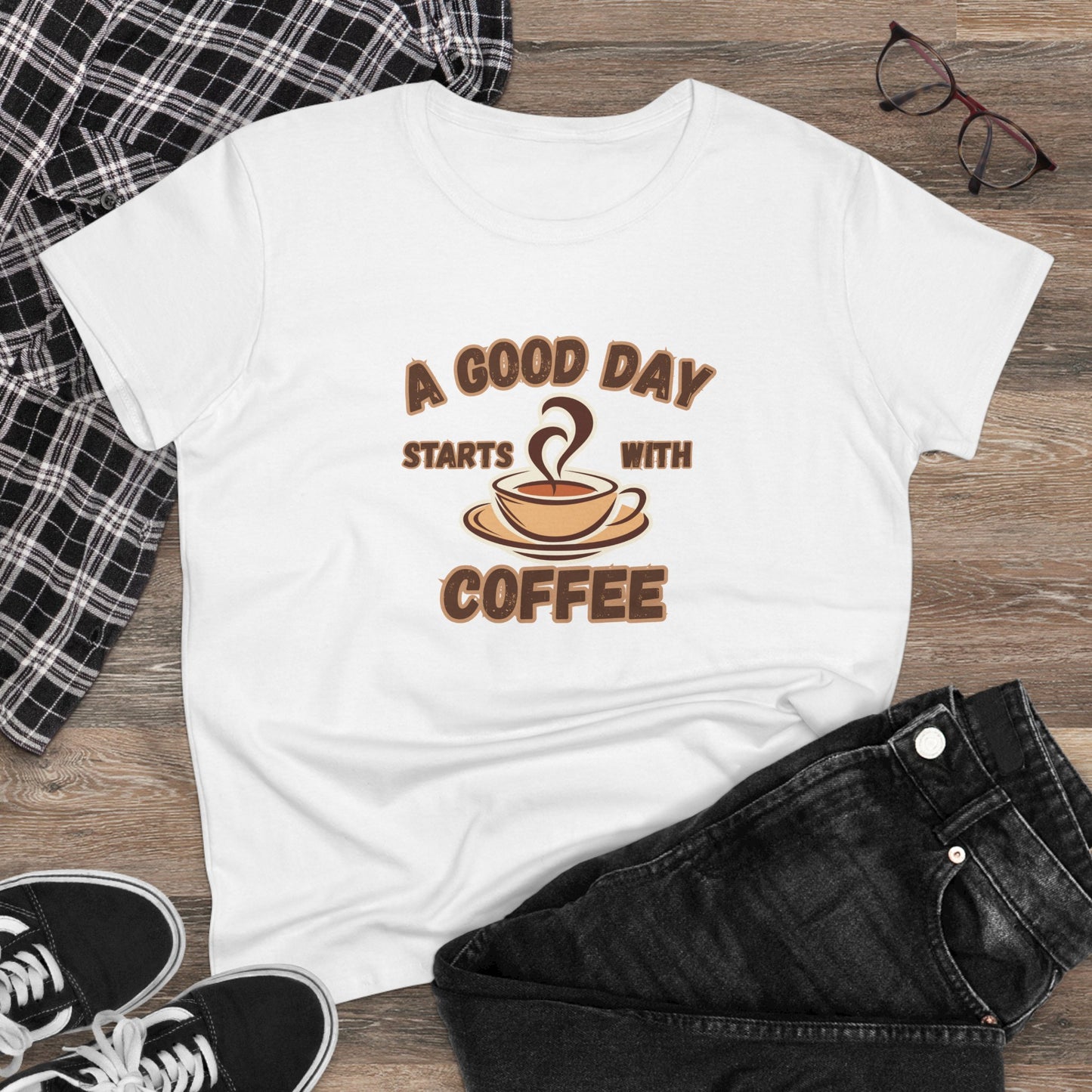 A Good Day Starts with Coffee Shirt, Funny Coffee Shirt, Mother's Day Gift, Coffee Lover Gift, Mom Gift, Coffee Drinker Gift, Mother Gift