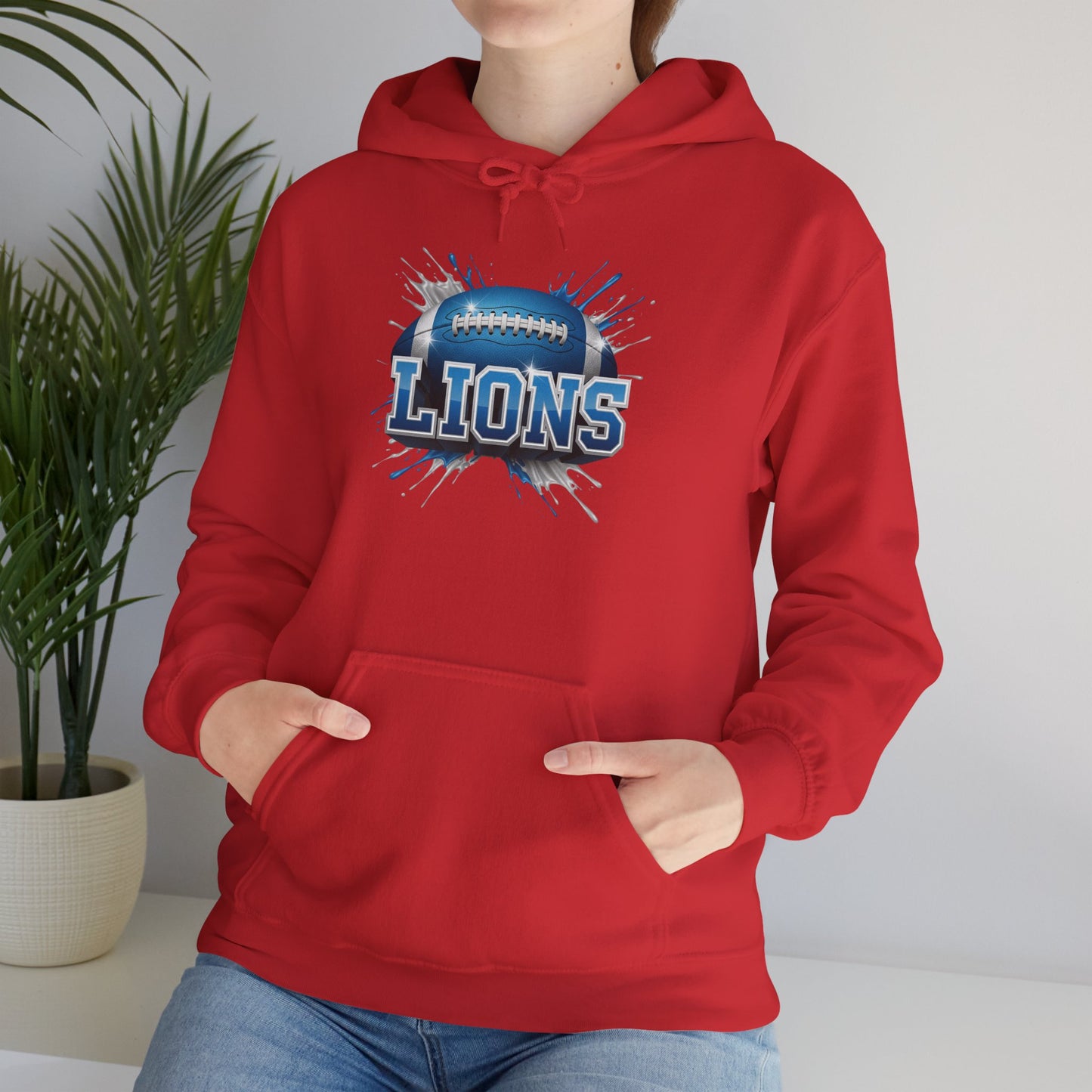 Detroit Football Hoodie, Detroit Team Hoodie, Football Gift for Detroit Fans, Game Day Sports Fan Apparel, Football Fan Gift