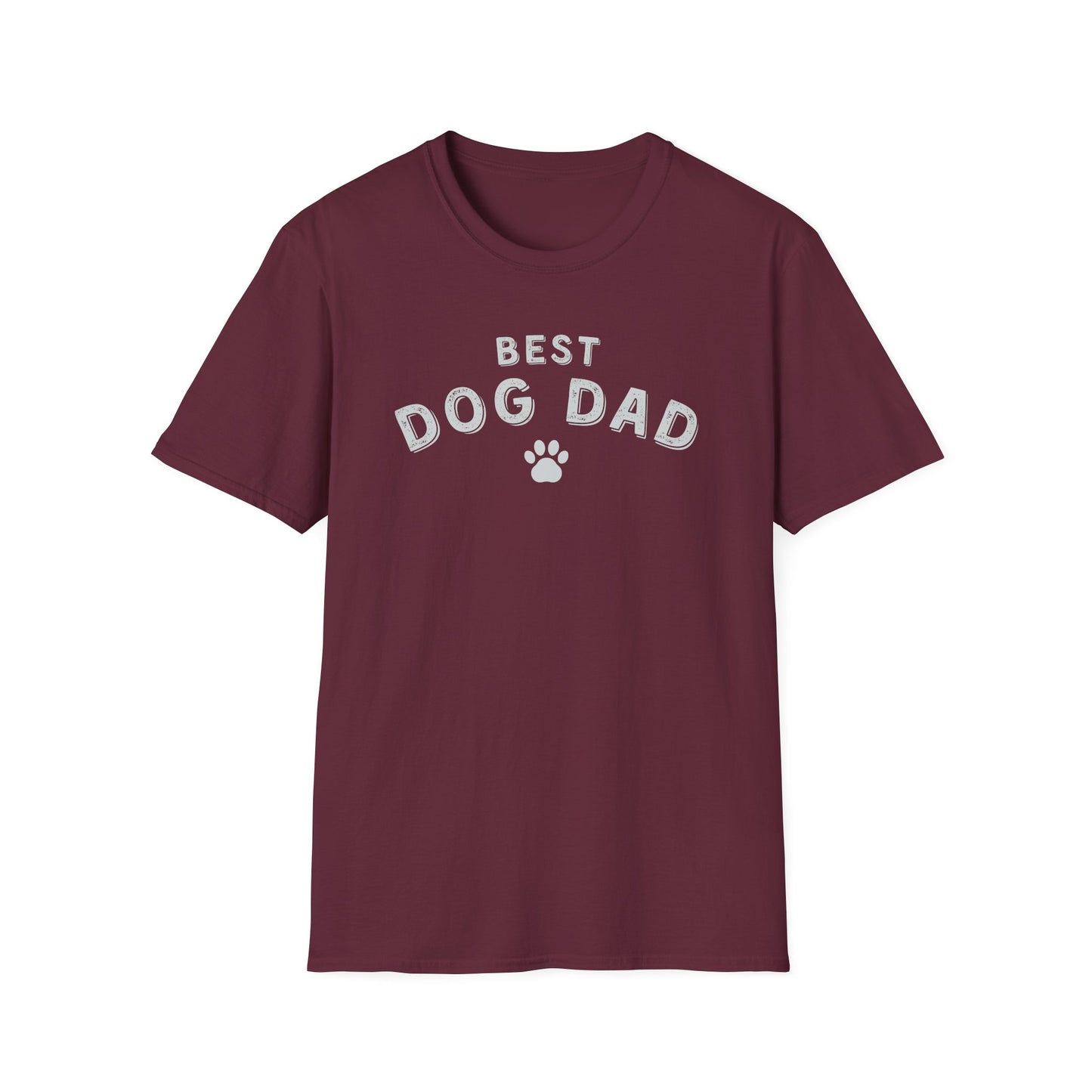 Best Dog Dad T-Shirt – Funny Dog Lover Shirt for Men, Paw Print Pet Dad Tee, Dog Father Gift