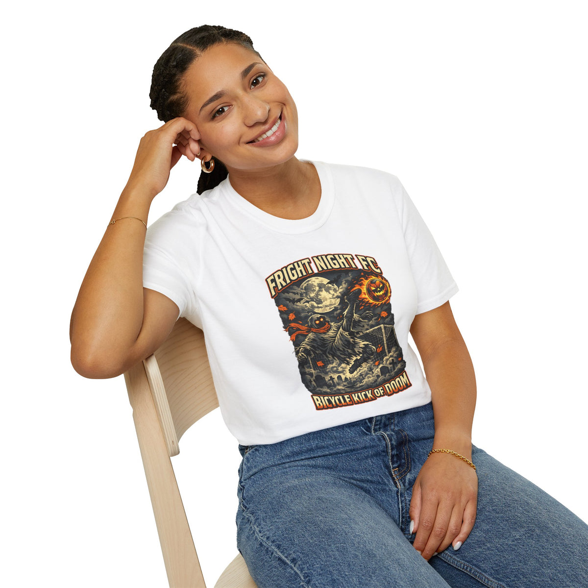 Halloween Soccer Shirt, Fright Night FC Tee, Mummy Soccer T-Shirt, Pumpkin Soccer Ball Shirt, Fall Sports Gift