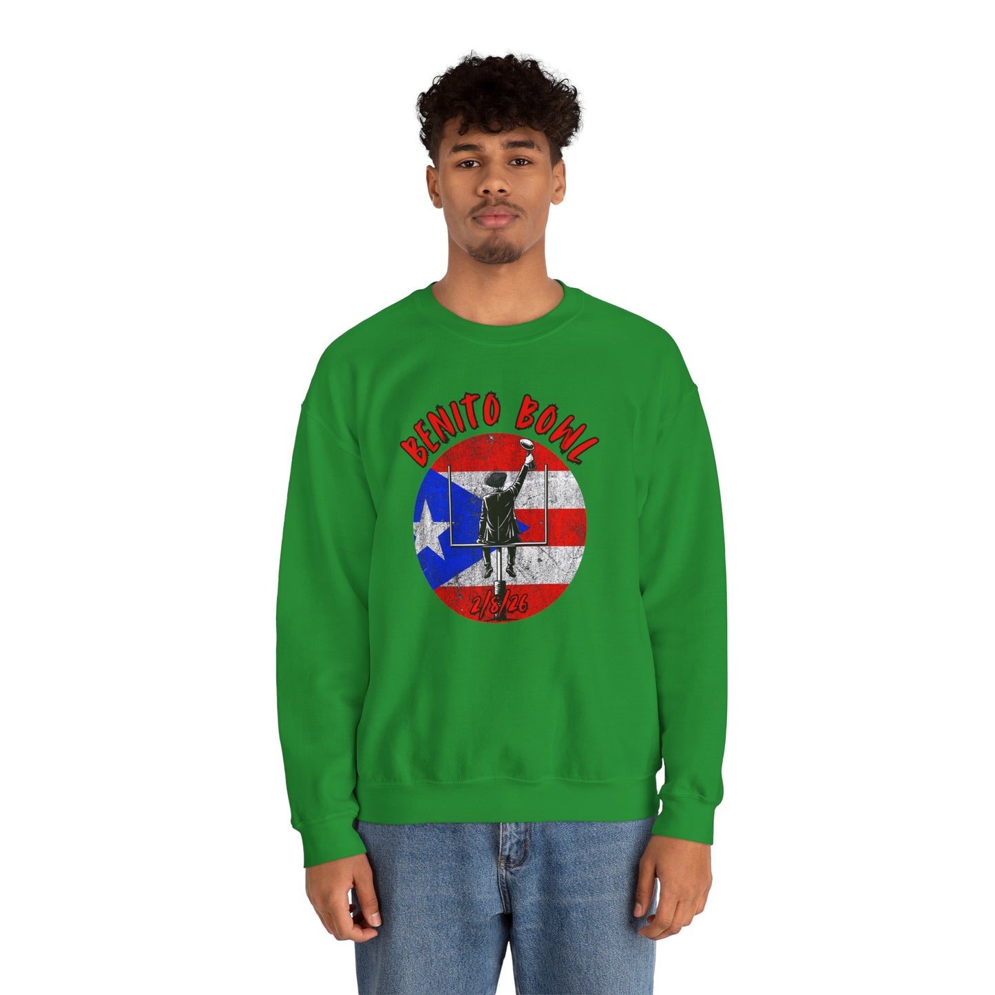 Benito Bowl 2/8/26 Sweatshirt – Puerto Rico Heritage, Boricua Pride Football Fan Sweatshirt