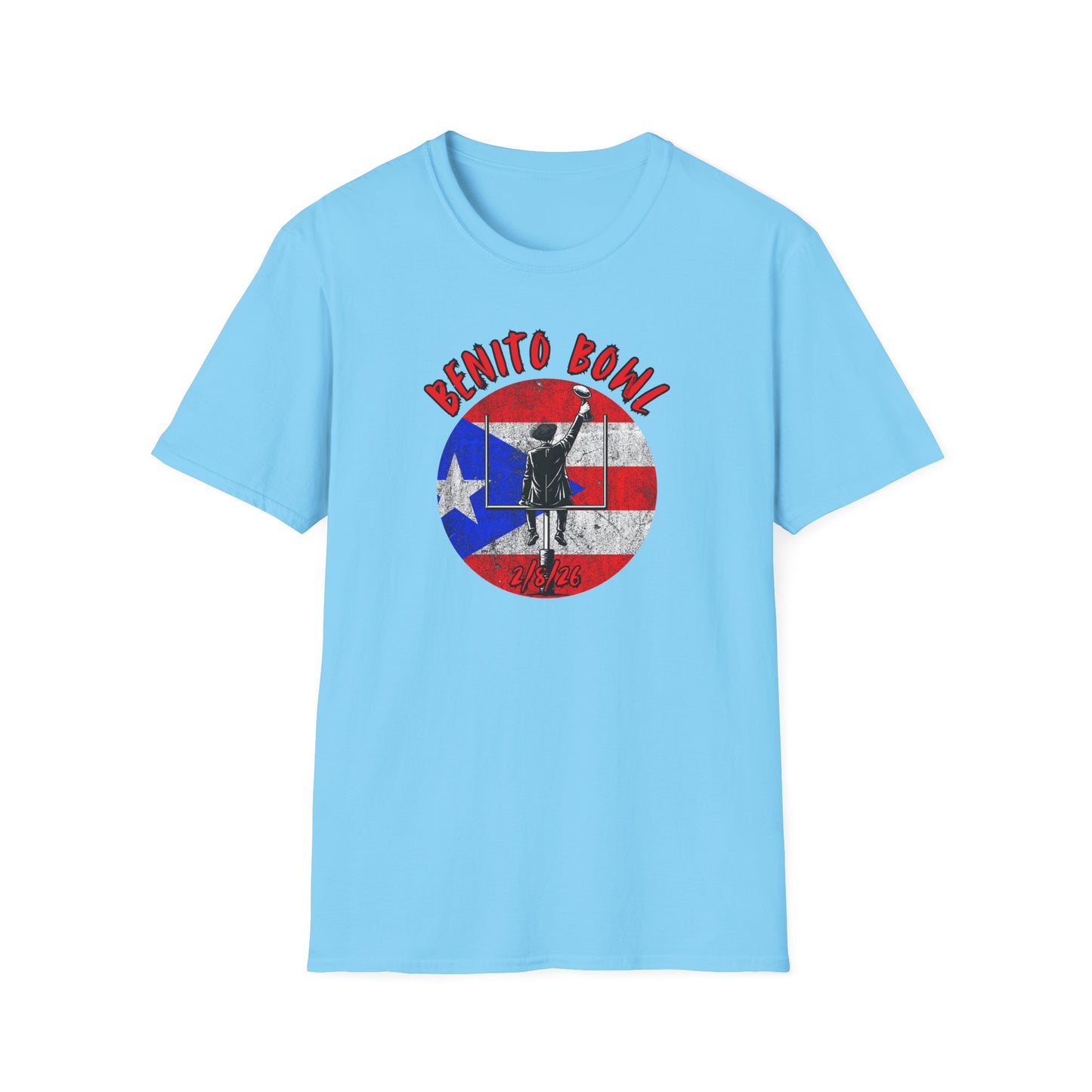Benito Bowl 2/8/26 T-Shirt – Puerto Rico Heritage Tee, Boricua Pride Football Fan Shirt