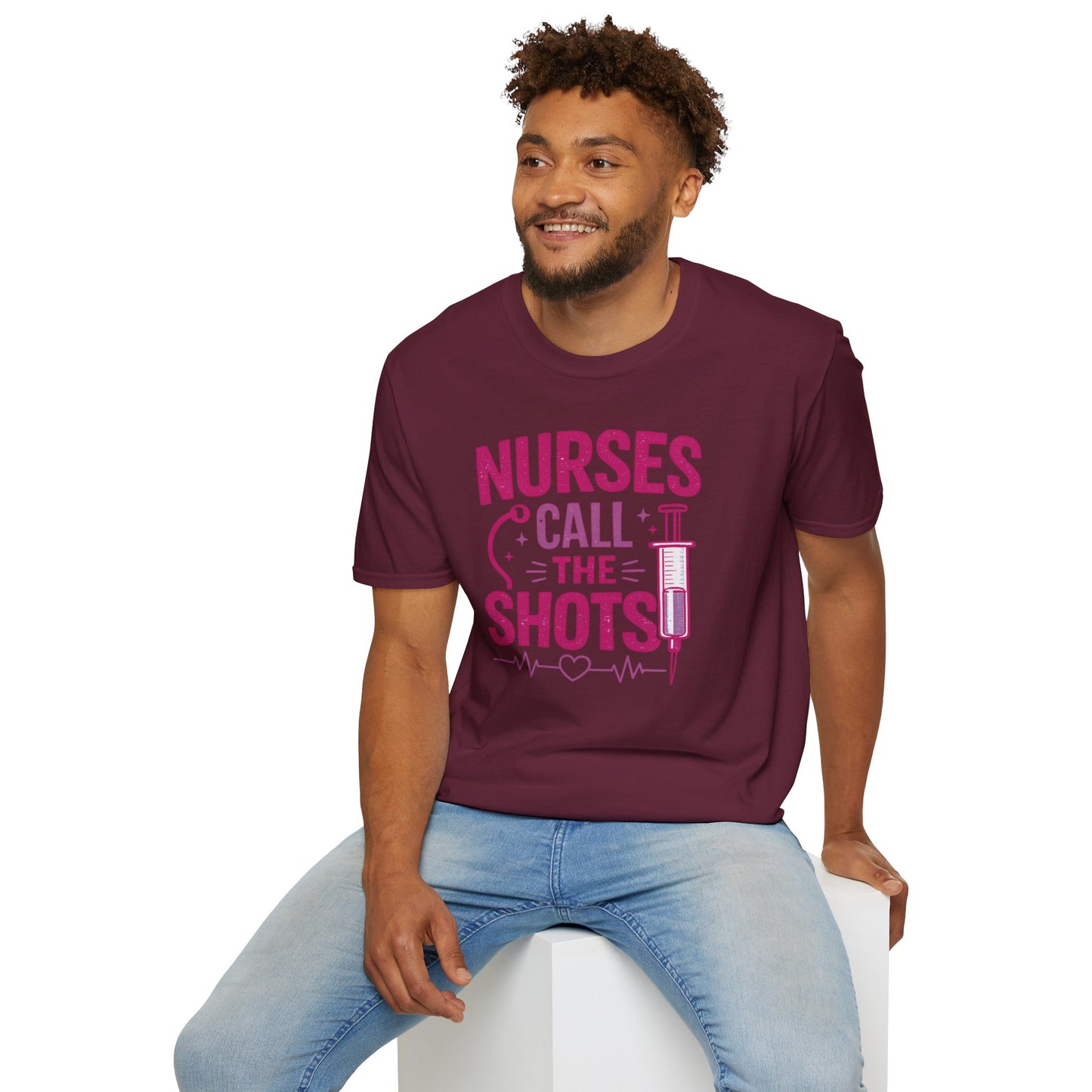 Nurses Call The Shots Shirt Funny Nurse Gift Medical Humor RN CNA Nursing Tee