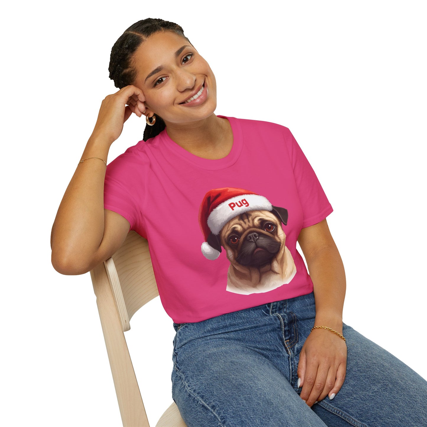 Pug Dog Portrait Shirt – Pug Dog Lover Gift, Cute Dog Mom Tee, Dog Dad Shirt, Pet Breed Apparel