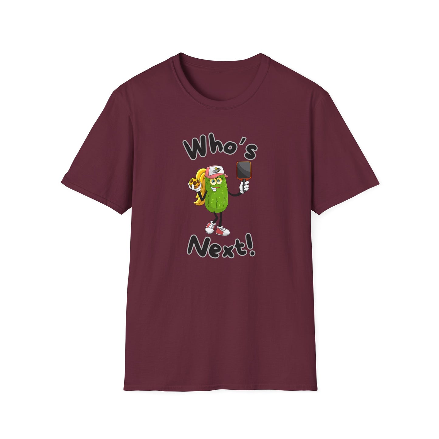 Who's Next Pickleball Unisex Softstyle T-Shirt, Pickleball Gift, Pickleball Apparel, Pickleball Lover Shirt, Pickleball Player Tee,