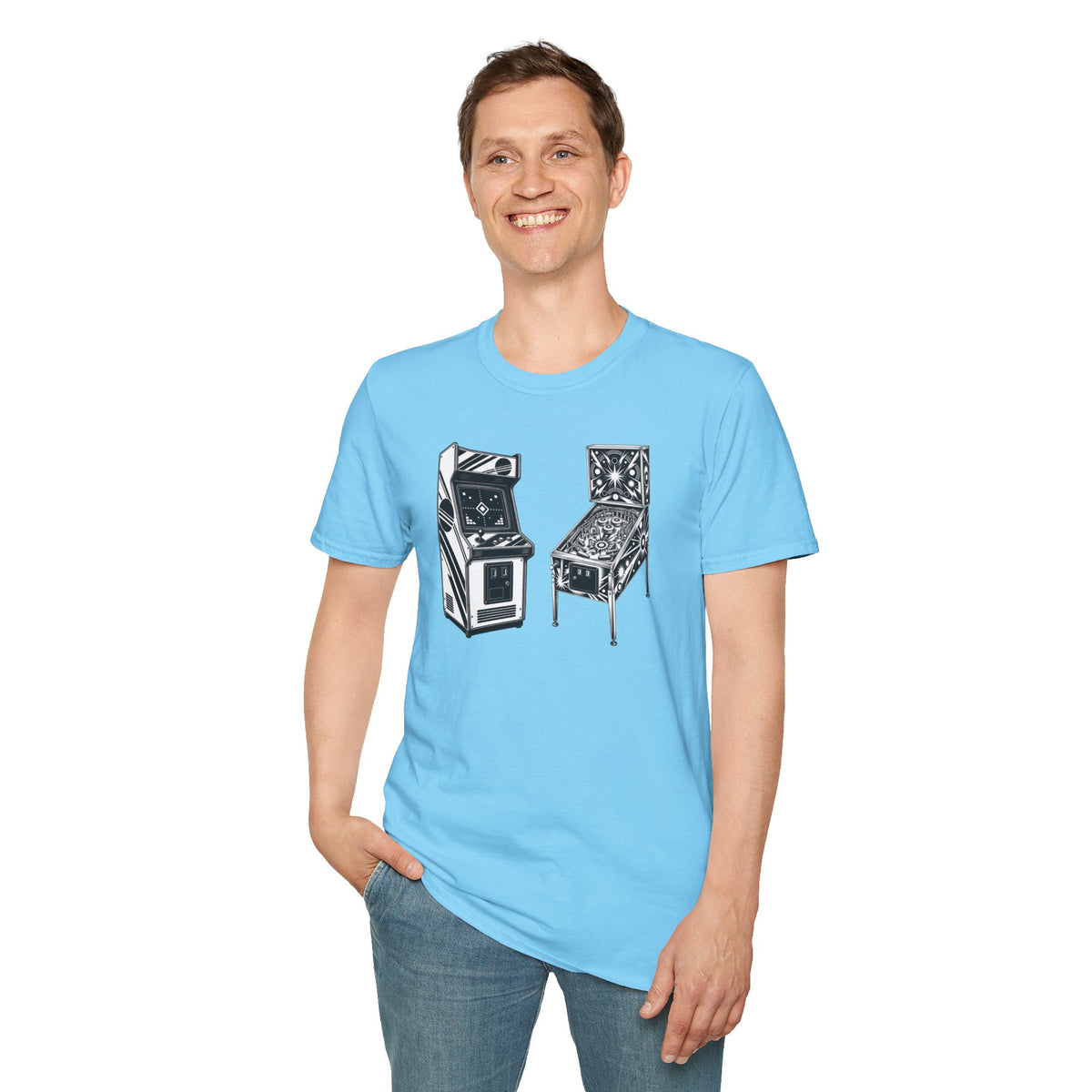 Arcade Game Shirt, Retro Pinball T-Shirt, Vintage Gaming Tee, Game Room Gift, Old School Gamer Shirt