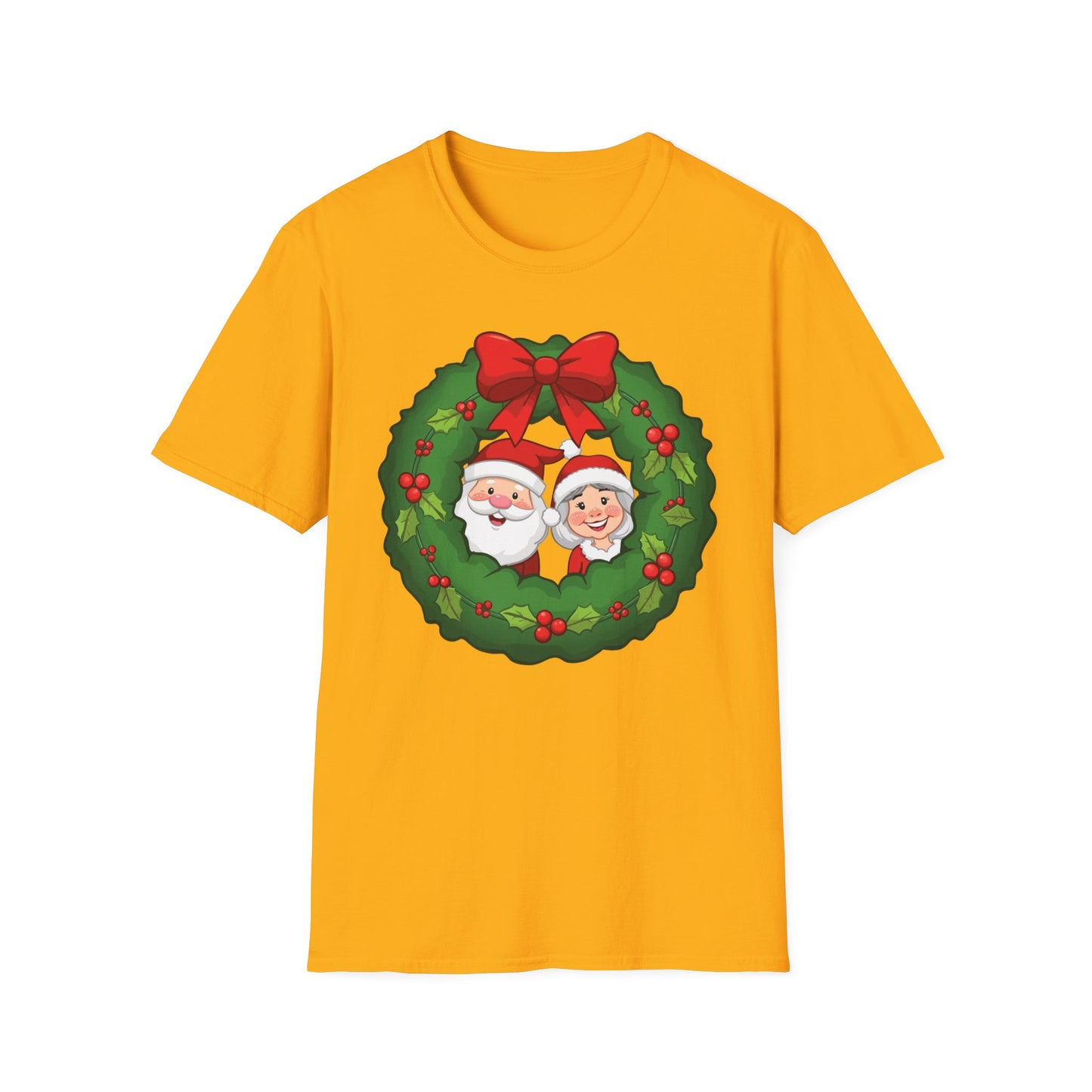 Santa and Mrs. Claus in a Wreath Shirt, Family Christmas Shirts, Christmas T Shirt, Holiday Shirt, Cute Xmas Shirt for the family, Holiday Gift