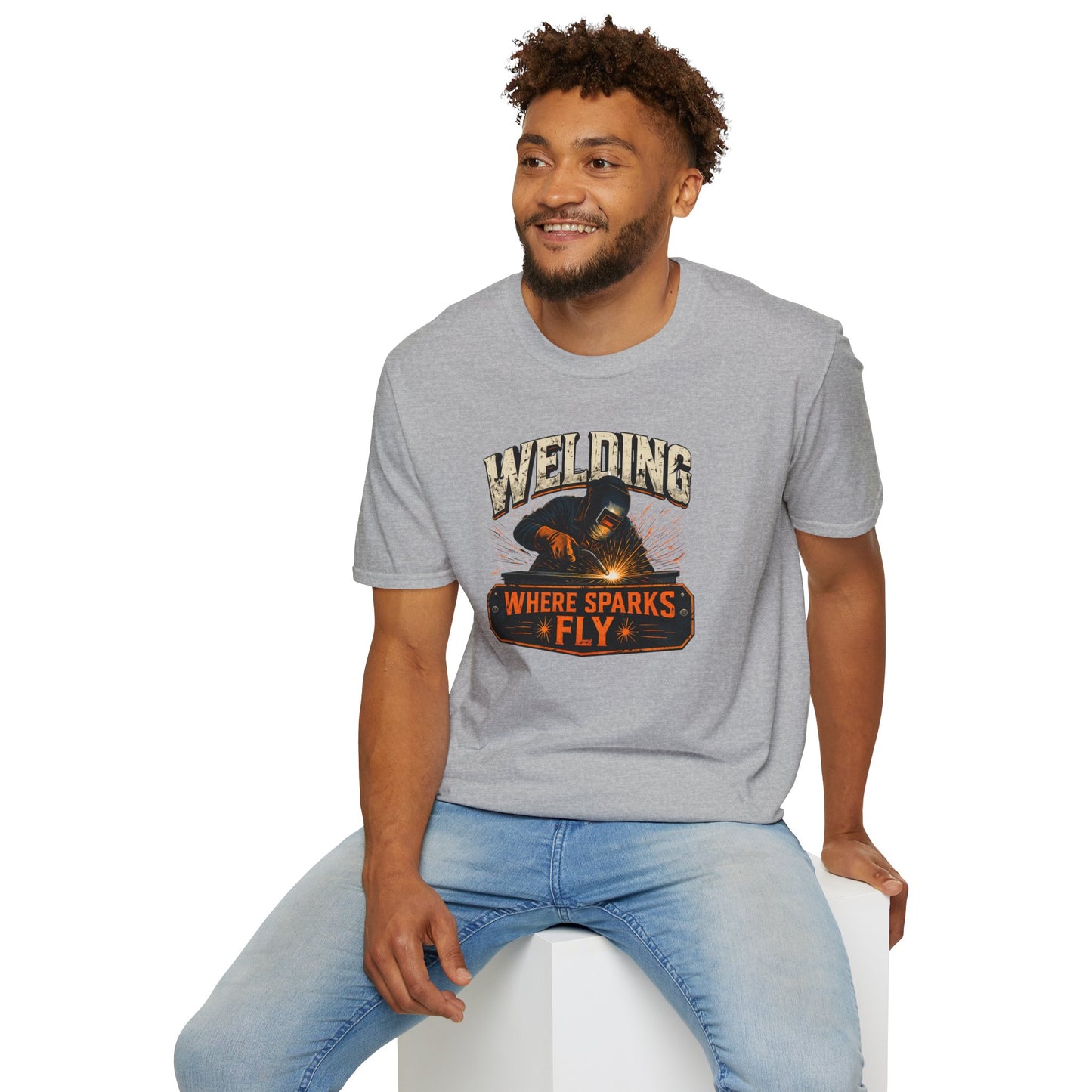 Welding Where Sparks Fly Shirt, Funny Welder T Shirt Gift, Welding Graphic Tee, Metal Worker Shirt, Blue Collar Tee