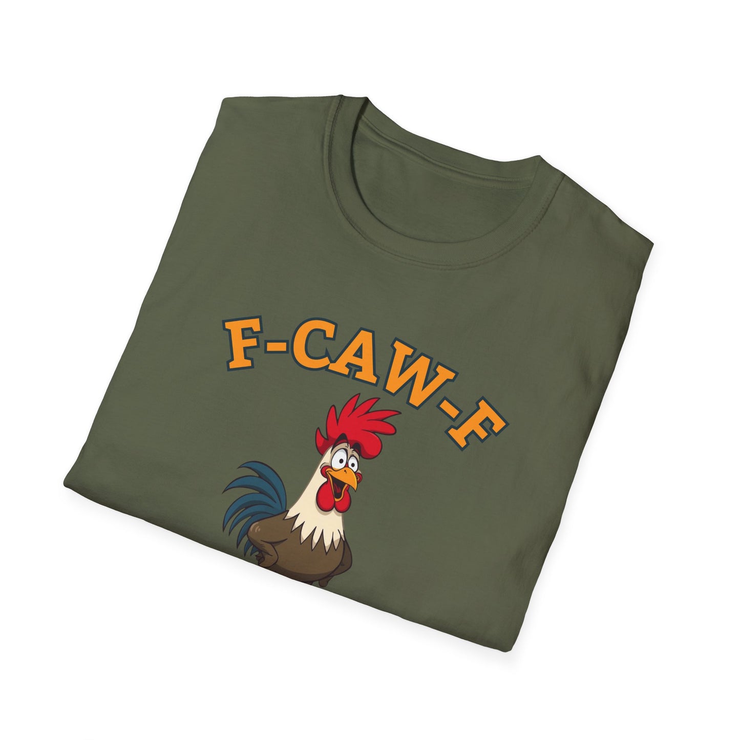 Funny F-CAW-F Rooster T-Shirt, Rooster Lover Shirt, Chicken Tee, Humorous Top, Fun Bird Apparel, Gift for him, Gift for her, Funny Shirt