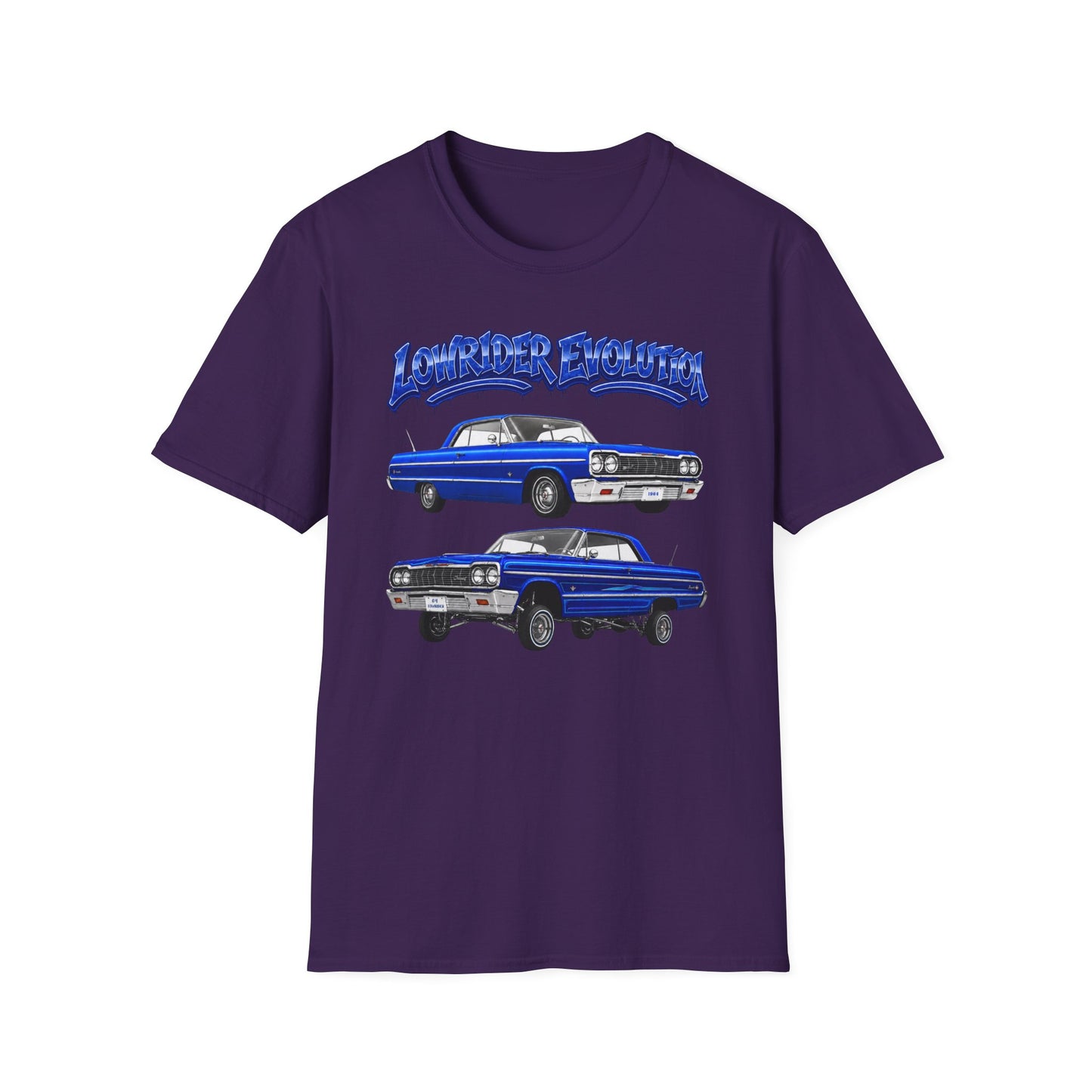 Classic Lowrider Shirt, Lowrider Evolution Tee, Blue Vintage Car Shirt, Car Enthusiast Gift, Retro Auto Graphic Tee