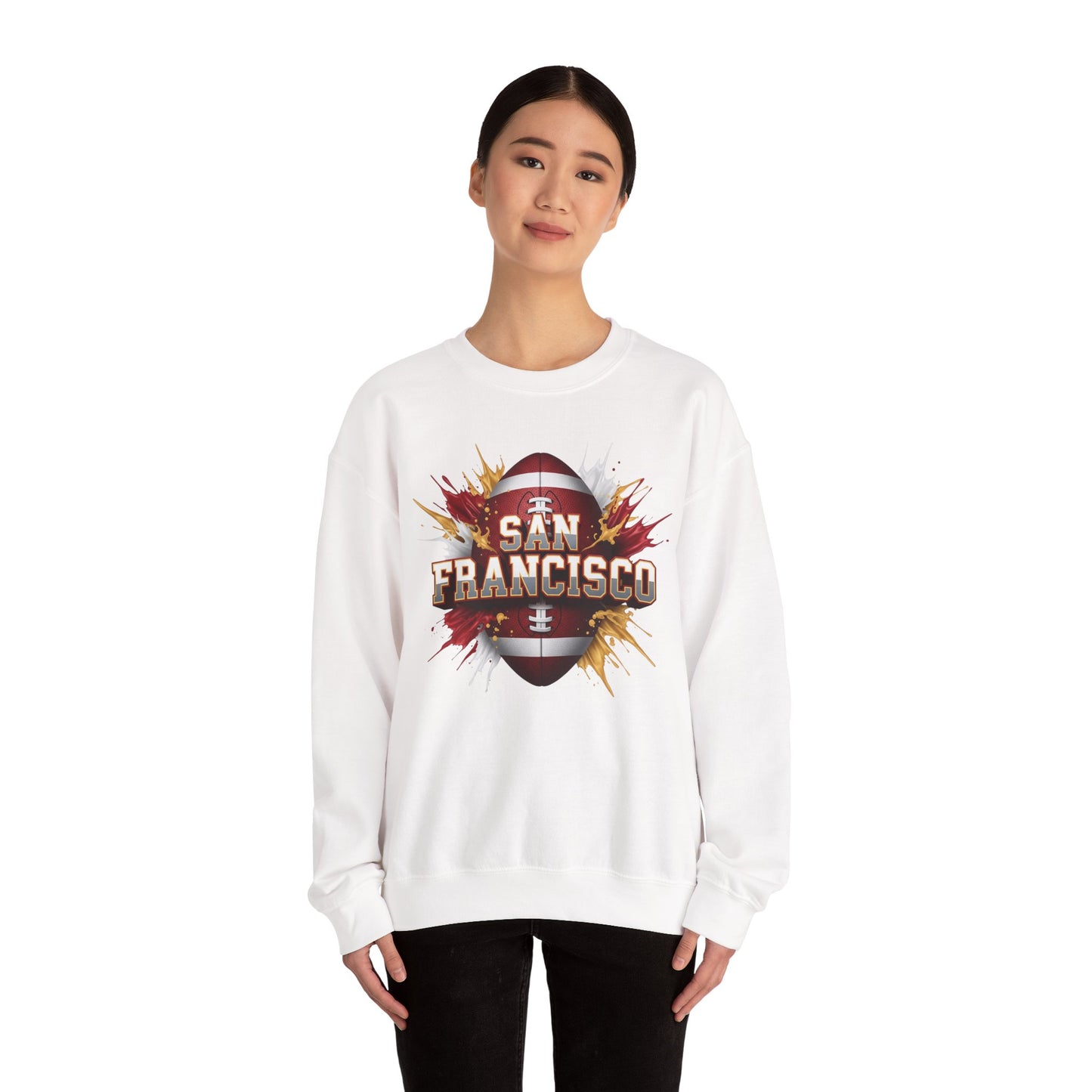 San Francisco Football Sweatshirt, San Francisco Team Sweatshirt, Football Gift for San Fran Fans, Game Day Fan Apparel, Football Fan Gift