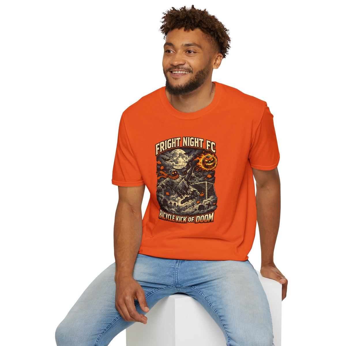Halloween Soccer Shirt, Fright Night FC Tee, Mummy Soccer T-Shirt, Pumpkin Soccer Ball Shirt, Fall Sports Gift