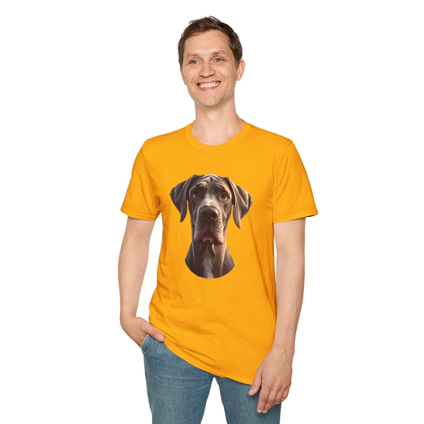 Great Dane Dog Portrait Shirt – Great Dane Dog Lover Gift, Cute Dog Mom Tee, Dog Dad Shirt, Pet Breed Apparel