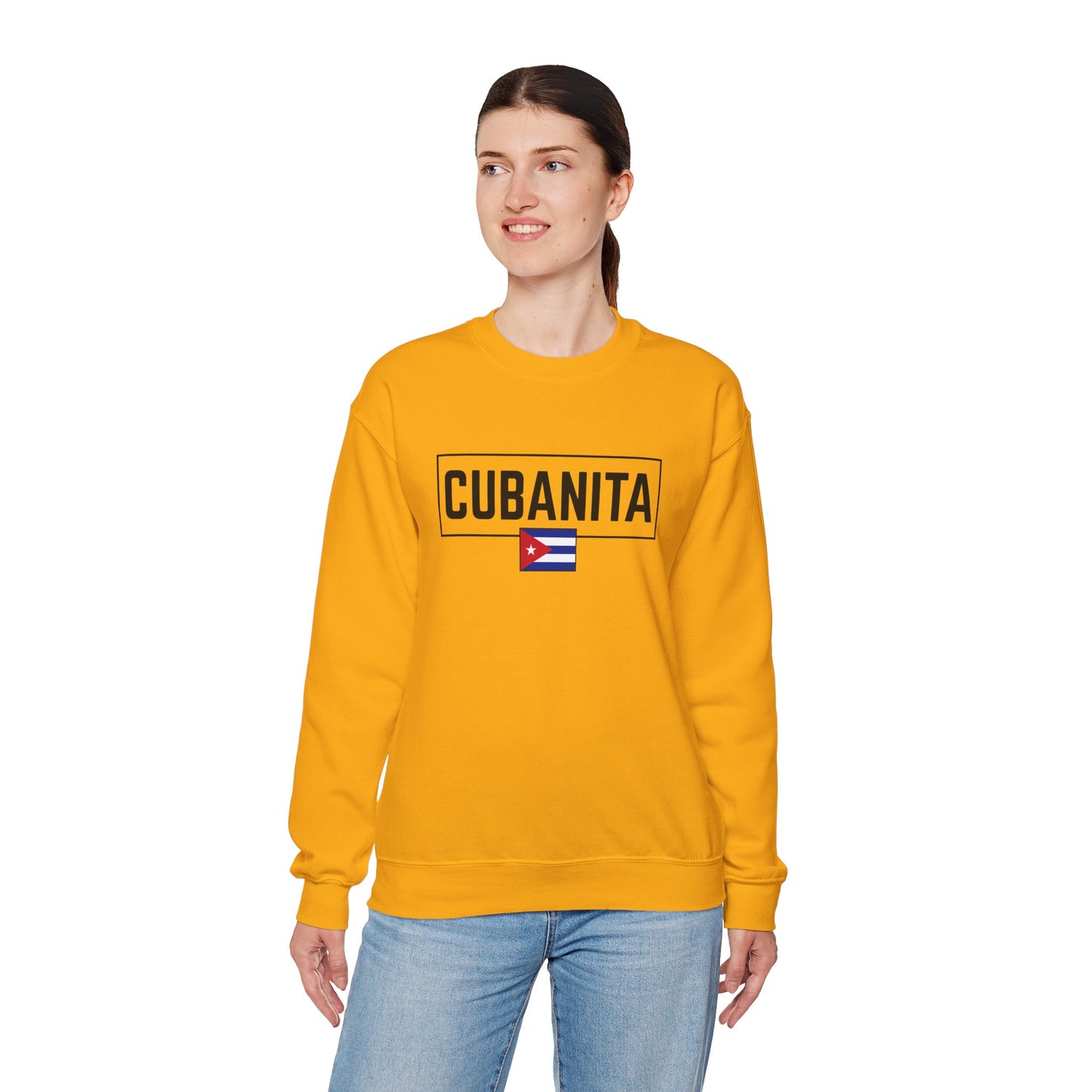 CUBANITA Sweatshirt – Cuban Flag Sweatshirt for Women, Latino Pride Sweatshirt, Cuba Heritage Top, Cuban Culture Graphic Sweatshirt