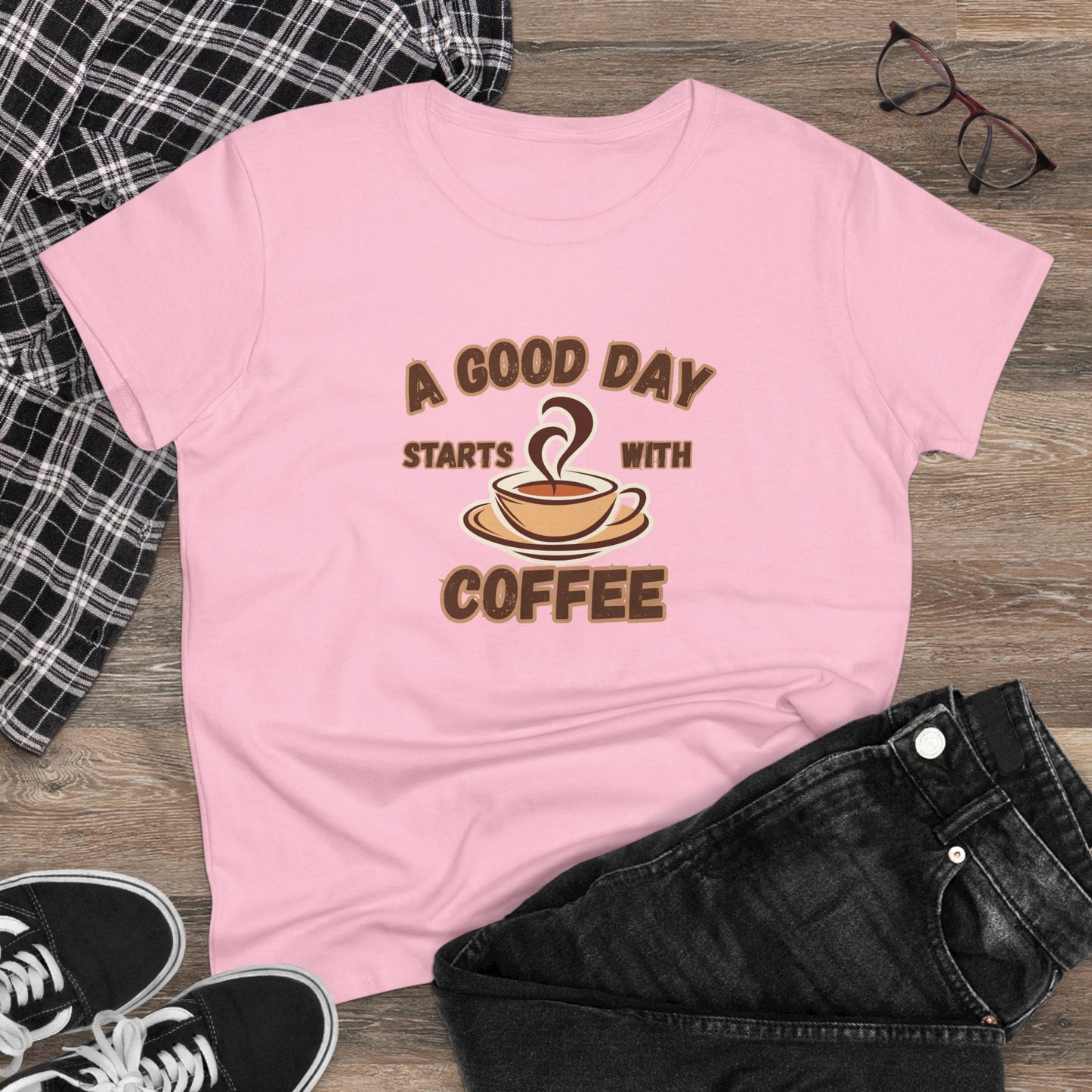 A Good Day Starts with Coffee Shirt, Funny Coffee Shirt, Mother's Day Gift, Coffee Lover Gift, Mom Gift, Coffee Drinker Gift, Mother Gift