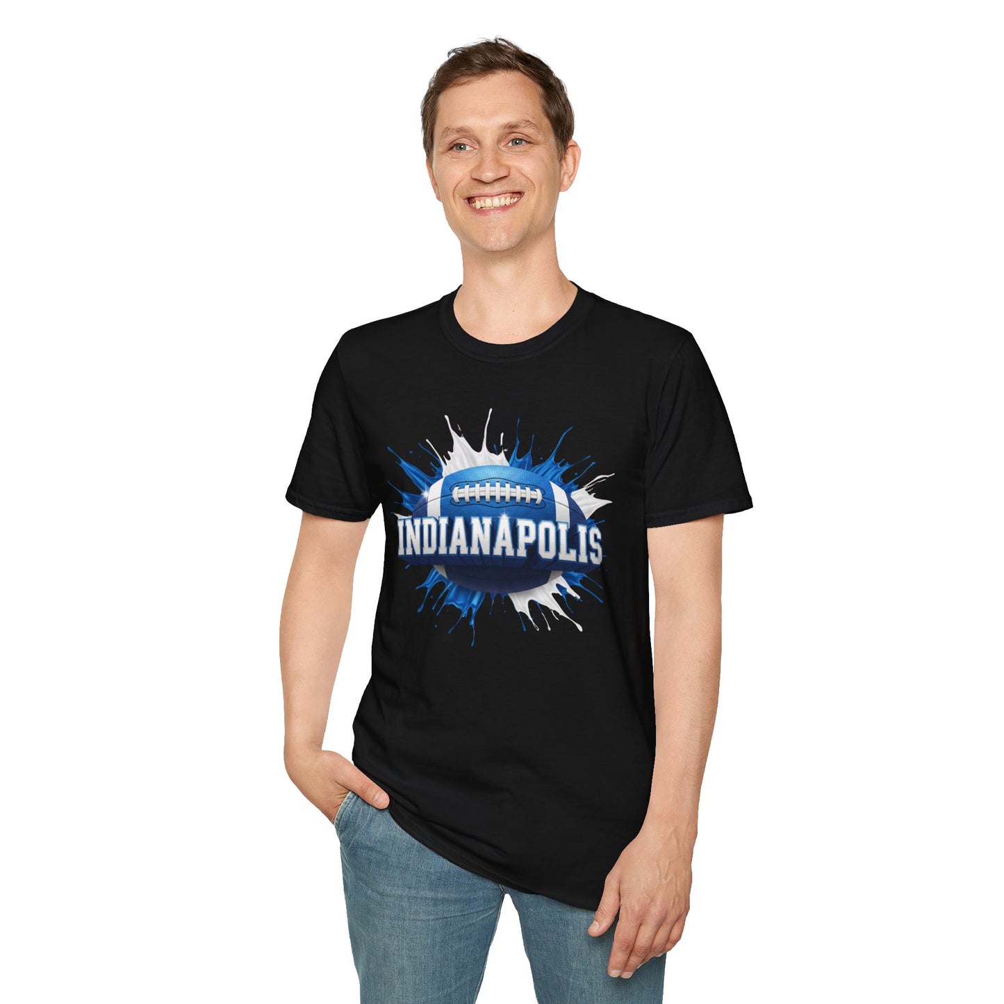 Indianapolis Football Unisex T-Shirt, Indianapolis Team Tee, Football Gift for Indianapolis Fans, Game Day Shirt, Sports Fan Apparel Tee