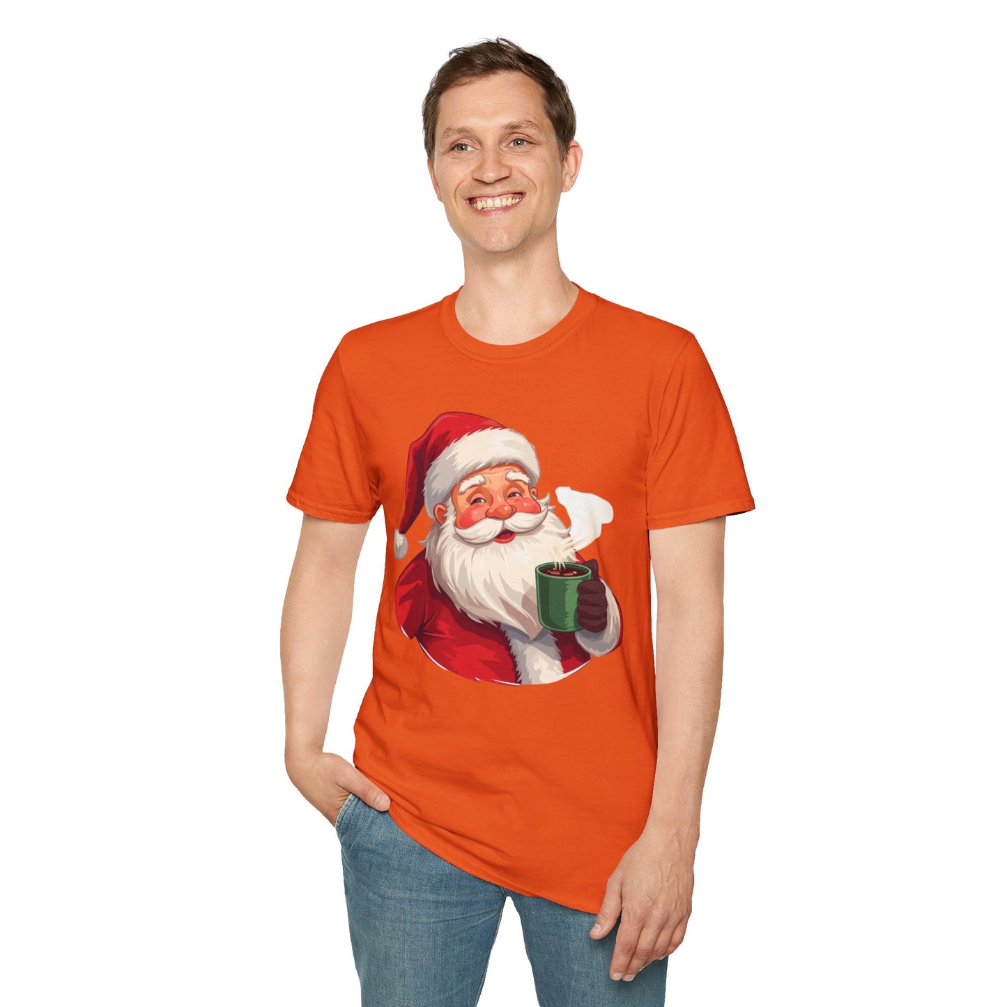 Santa enjoying Hot Chocolate Shirt, Family Christmas Shirts, Christmas T Shirt, Holiday Shirt, Cute Xmas Shirt for the family, Holiday Gift