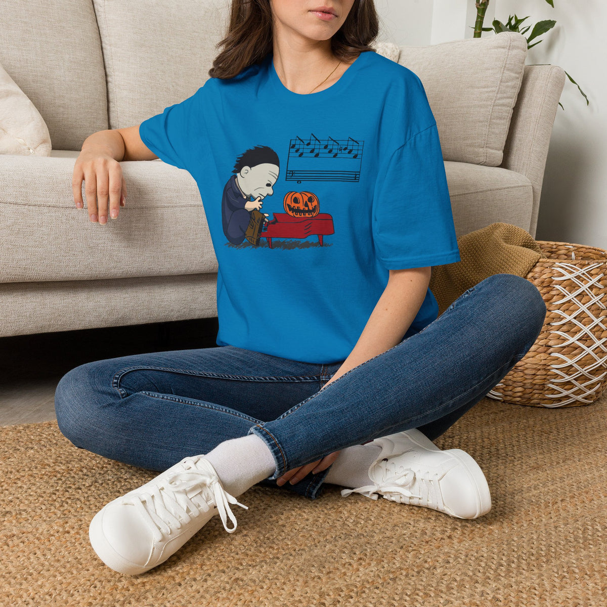 Michael Myers Charlie Brown Halloween T-Shirt, Halloween Shirt, Horror Movie Fan Gift, Horror Movie Characters, Charlie Brown Halloween Tee