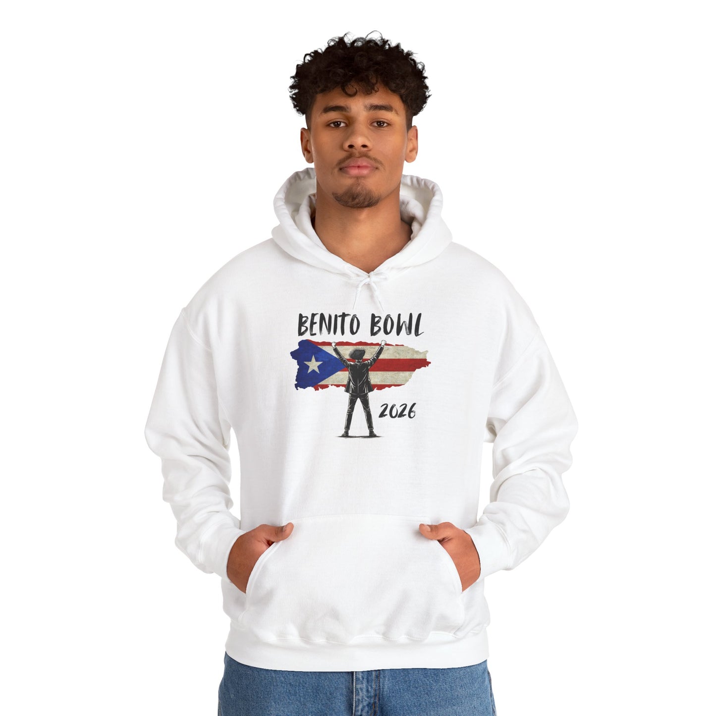 Benito Bowl 2026 PR Flag Hoodie, Benito Bowl, Football Fan Gift, Puerto Rico Boricua Heritage Culture Pride Hoodie