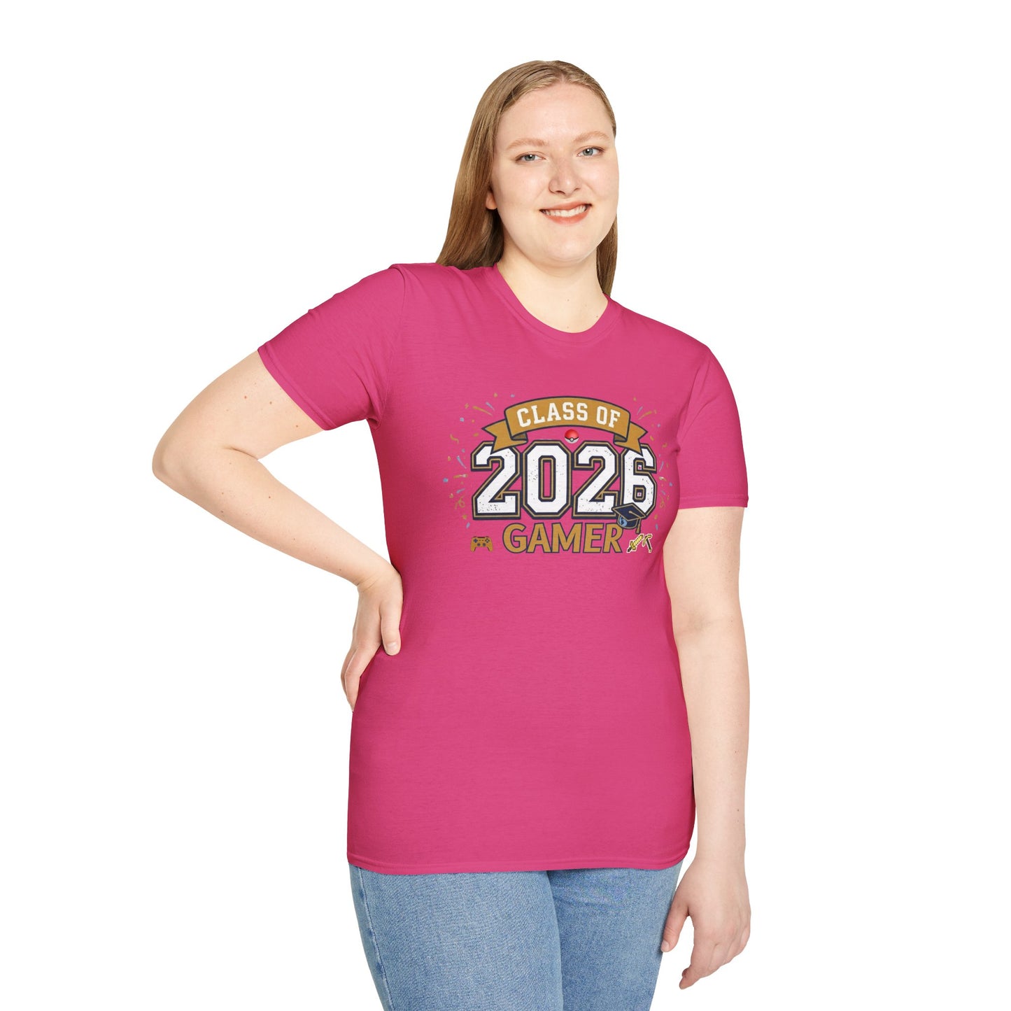 Class of 2026 Gamer T-Shirt – Graduation Gift for Gamers, Senior 2026 Shirt, Video Game Grad Tee, High School or College