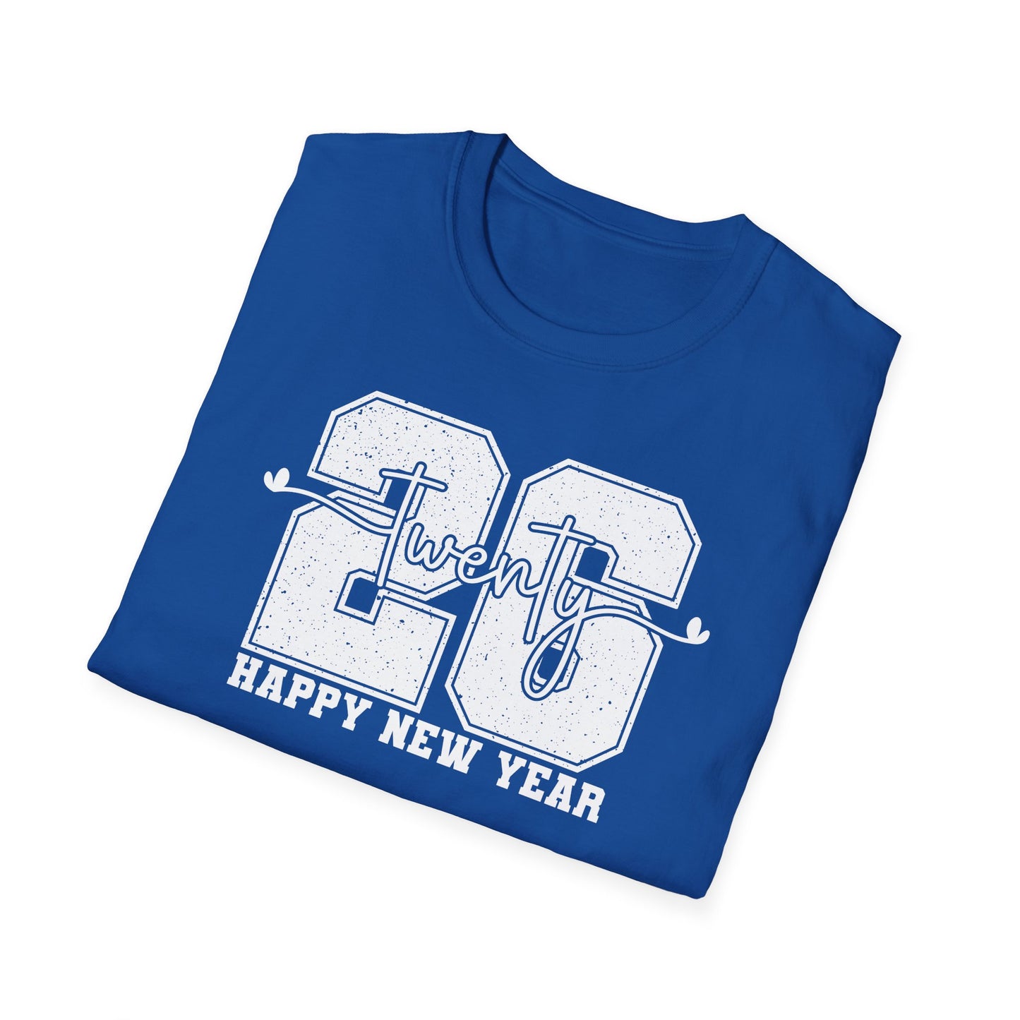 Happy New Year 2026 T-Shirt – Distressed Varsity 26 Twenty New Year Shirt, Retro College Style NYE Tee, New Year’s Eve Party Graphic Top