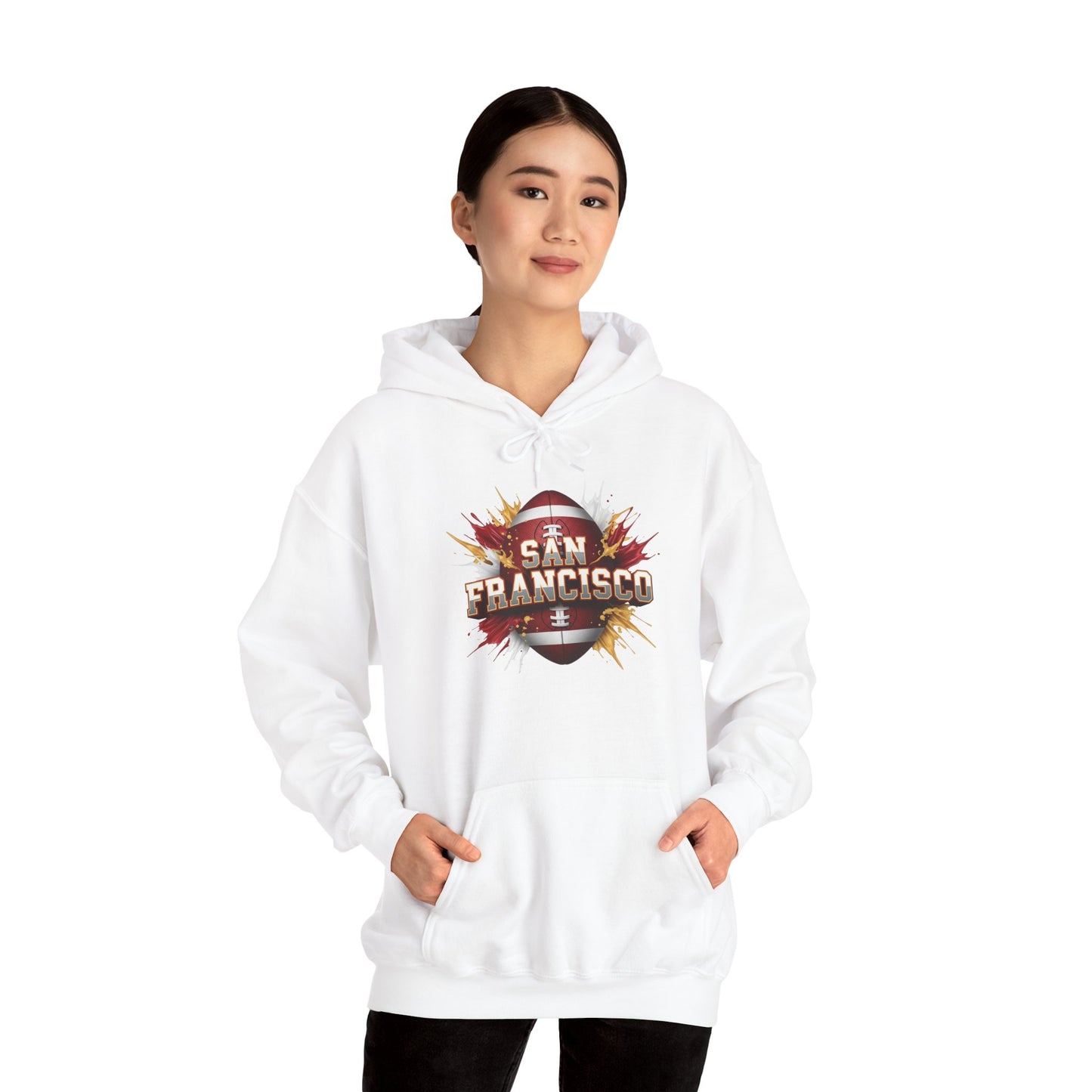 San Francisco Football Hoodie, San Francisco Team Hoodie, Football Gift for San Francisco Fans, Game Day Sports Fan Apparel, Football Fan