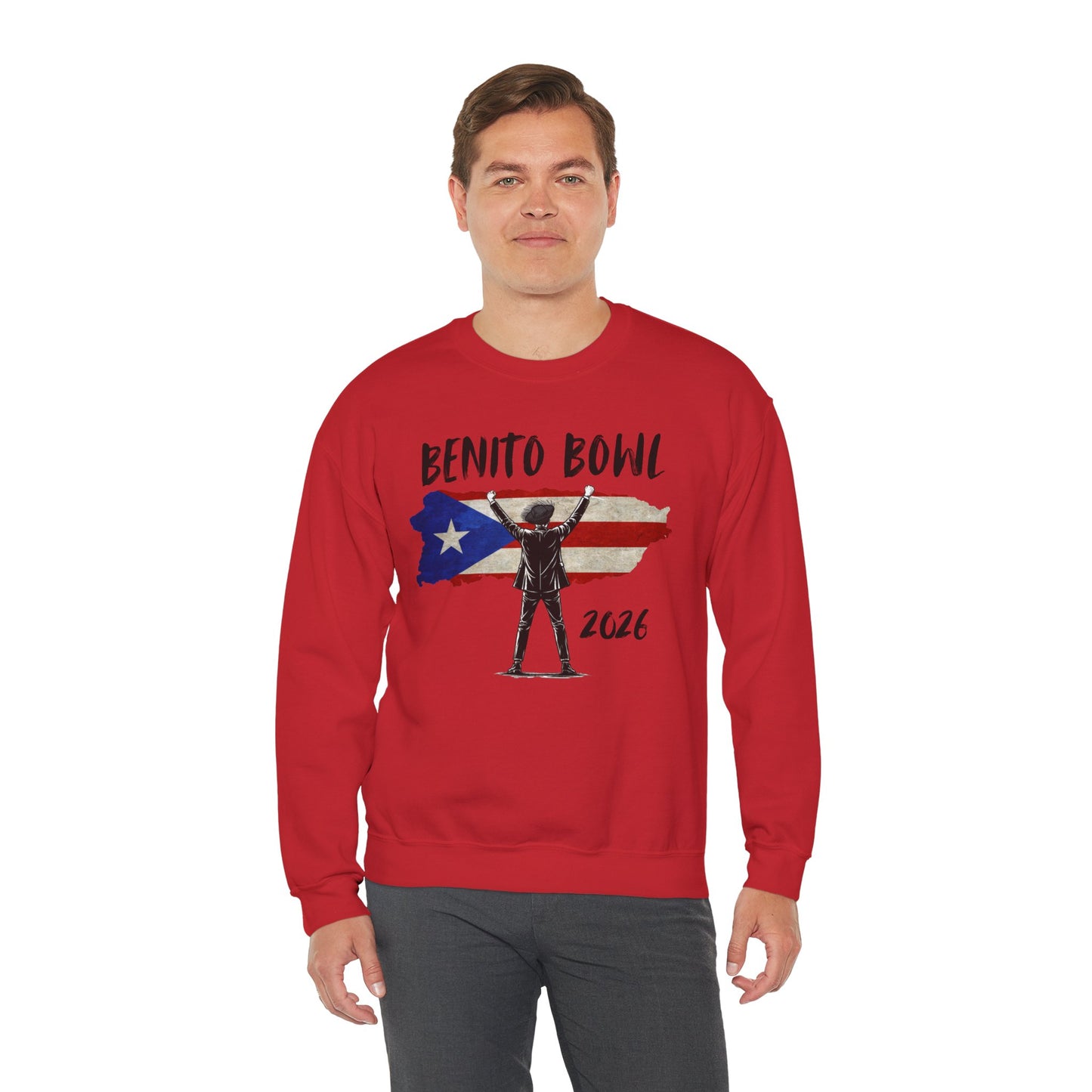Benito Bowl 2026 PR Flag Sweatshirt, Benito Bowl, Football Fan Gift, Puerto Rico Boricua Heritage Culture Pride sweatshirt