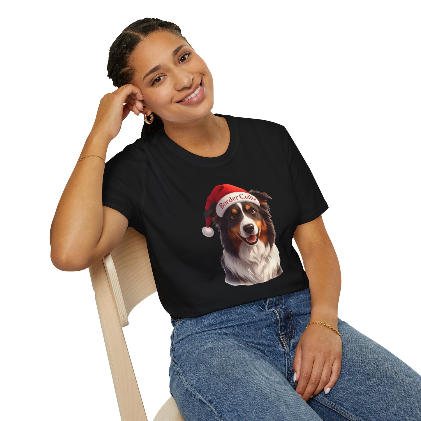 Border Collie Dog Portrait Shirt – Border Collie Dog Lover Gift, Cute Dog Mom Tee, Dog Dad Shirt, Pet Breed Apparel