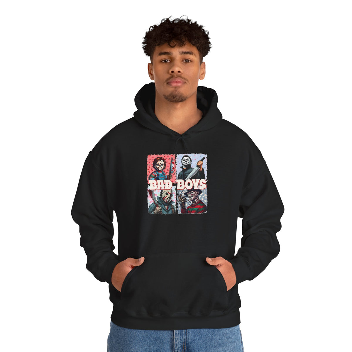 Horror Movie Villains Halloween Bad Boys Unisex Hoodie, Scary Movie Pullover, Horror Movie Sweatshirt, Halloween Costume Hoodie