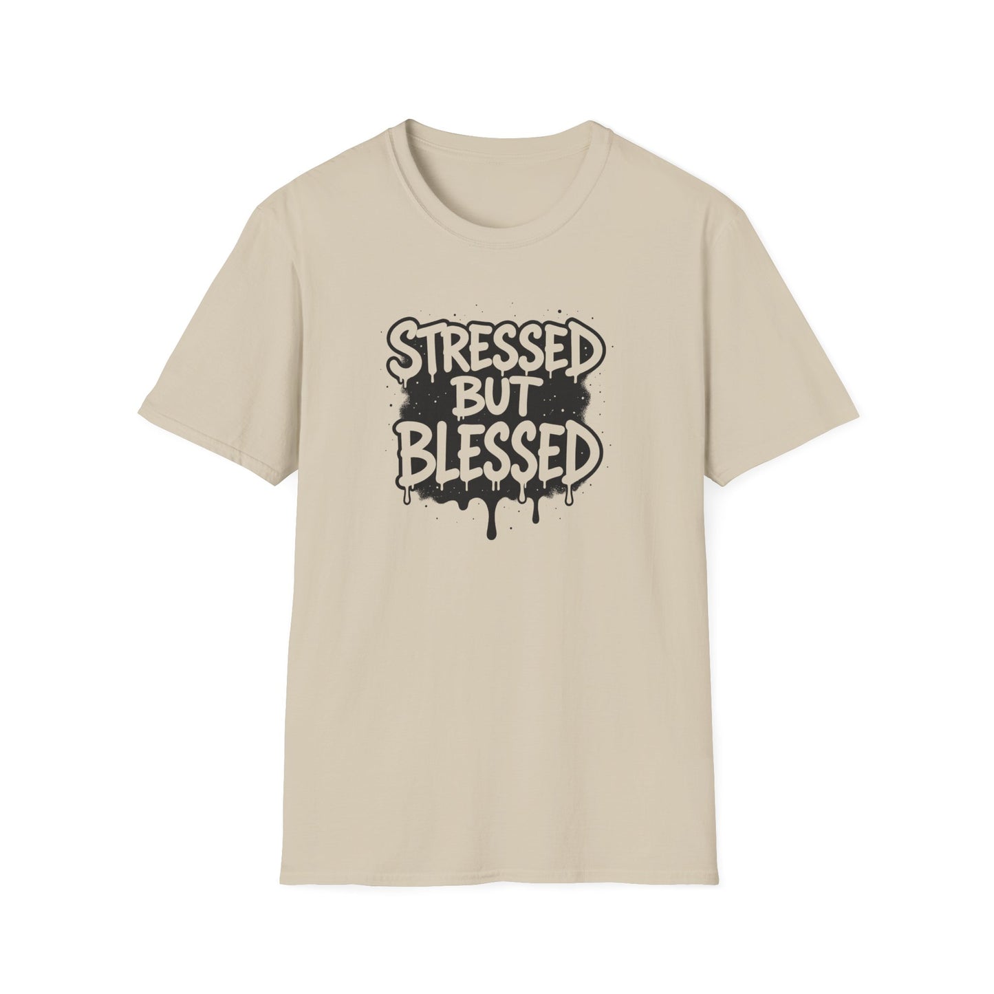 Stressed But Blessed T-Shirt – Inspirational Christian Quote Tee, Faith Graphic Shirt for Everyday Motivation