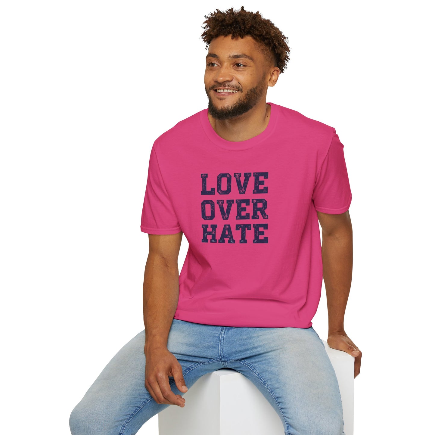 Love Over Hate T-Shirt – Inspirational Christian Shirt, Positive Message Tee, Motivational Faith Apparel