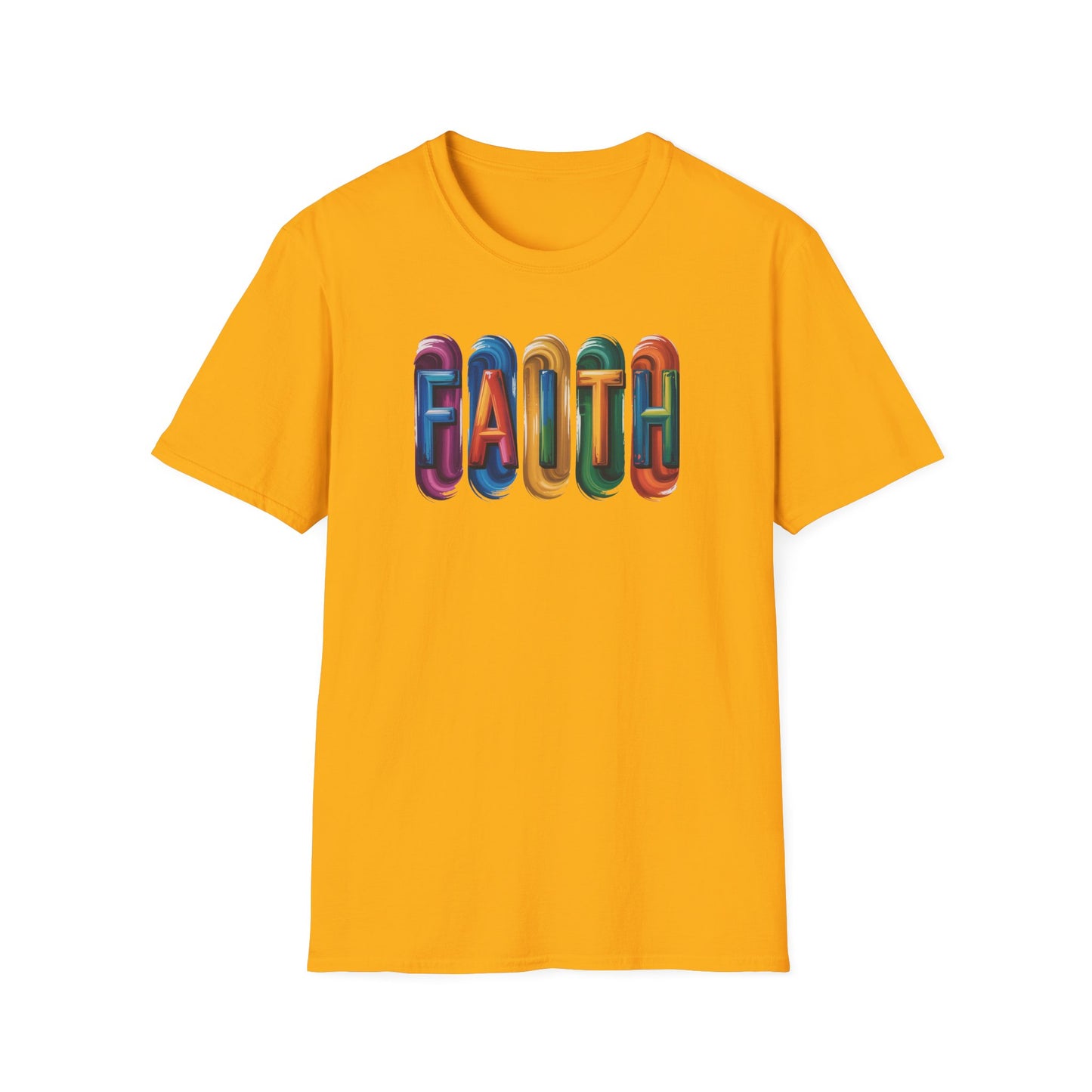 FAITH T-Shirt – Inspirational Christian Shirt for Men & Women, Colorful Faith Graphic Tee, Motivational Religious Apparel