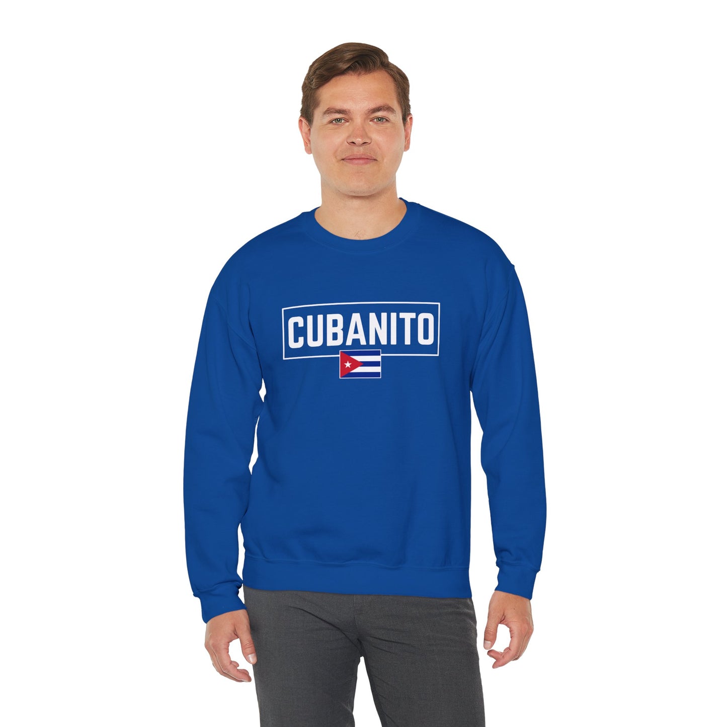 CUBANITO Sweatshirt – Cuban Flag Sweatshirt for Men, Latino Pride Sweatshirt, Cuba Heritage Top, Cuban Culture Graphic Sweatshirt