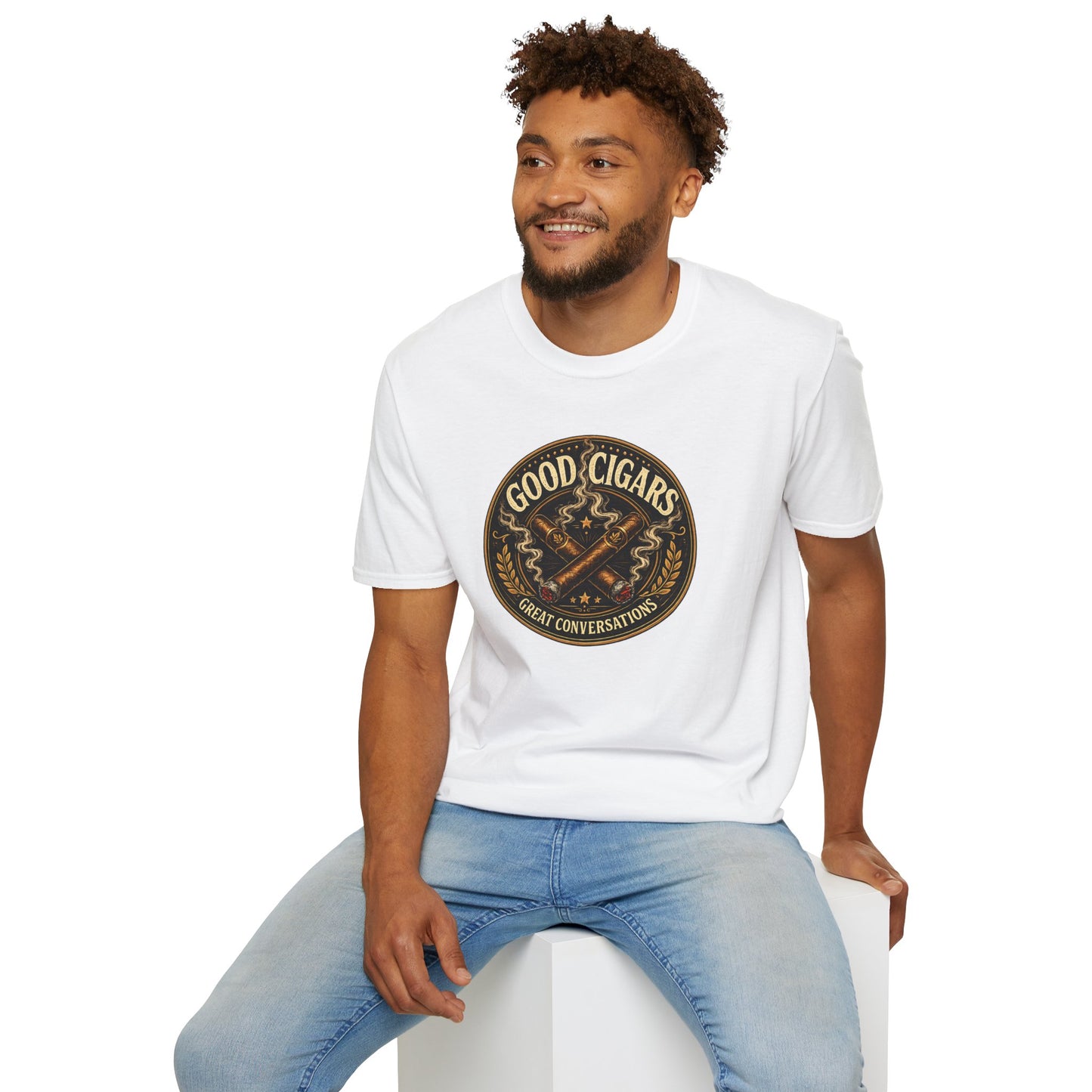 Good Cigars Great Conversations T-Shirt – Cigar Aficionado Graphic Tee